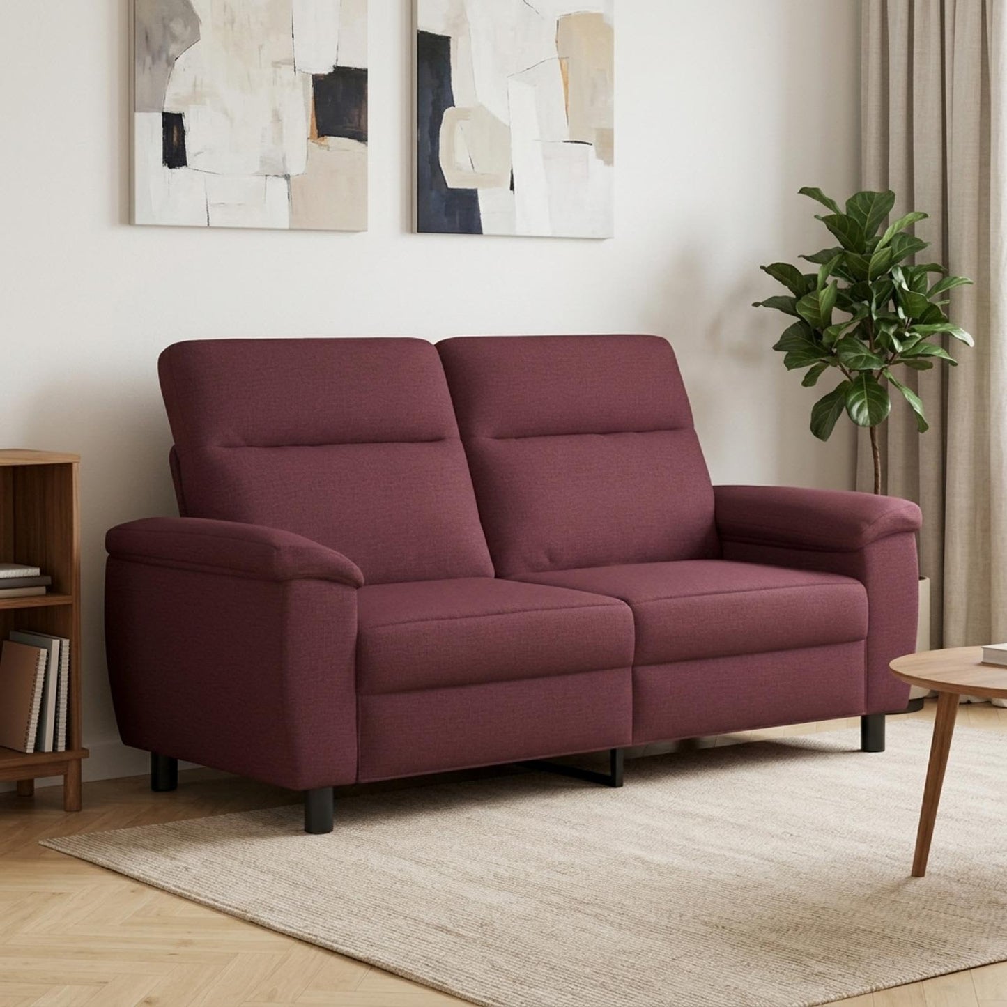 vidaXL Καναπές Μοβ 178 x 90 x 95 εκ Ύφασμα