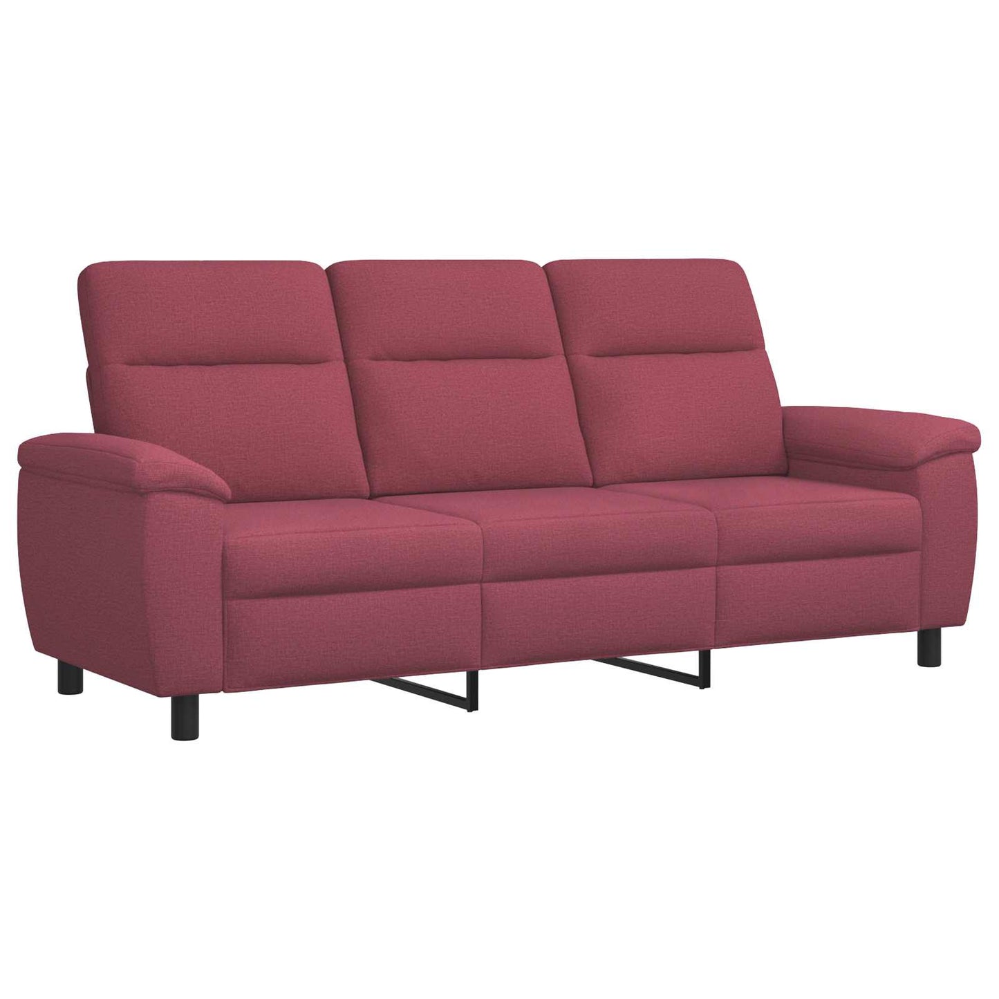 vidaXL Καναπές Κόκκινο 214 x 90 x 95 εκ. Ύφασμα