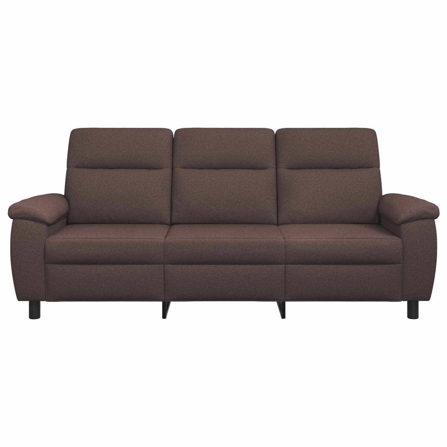 vidaXL Καναπές Σκούρο Καφέ 214 x 90 x 95 εκ. Ύφασμα