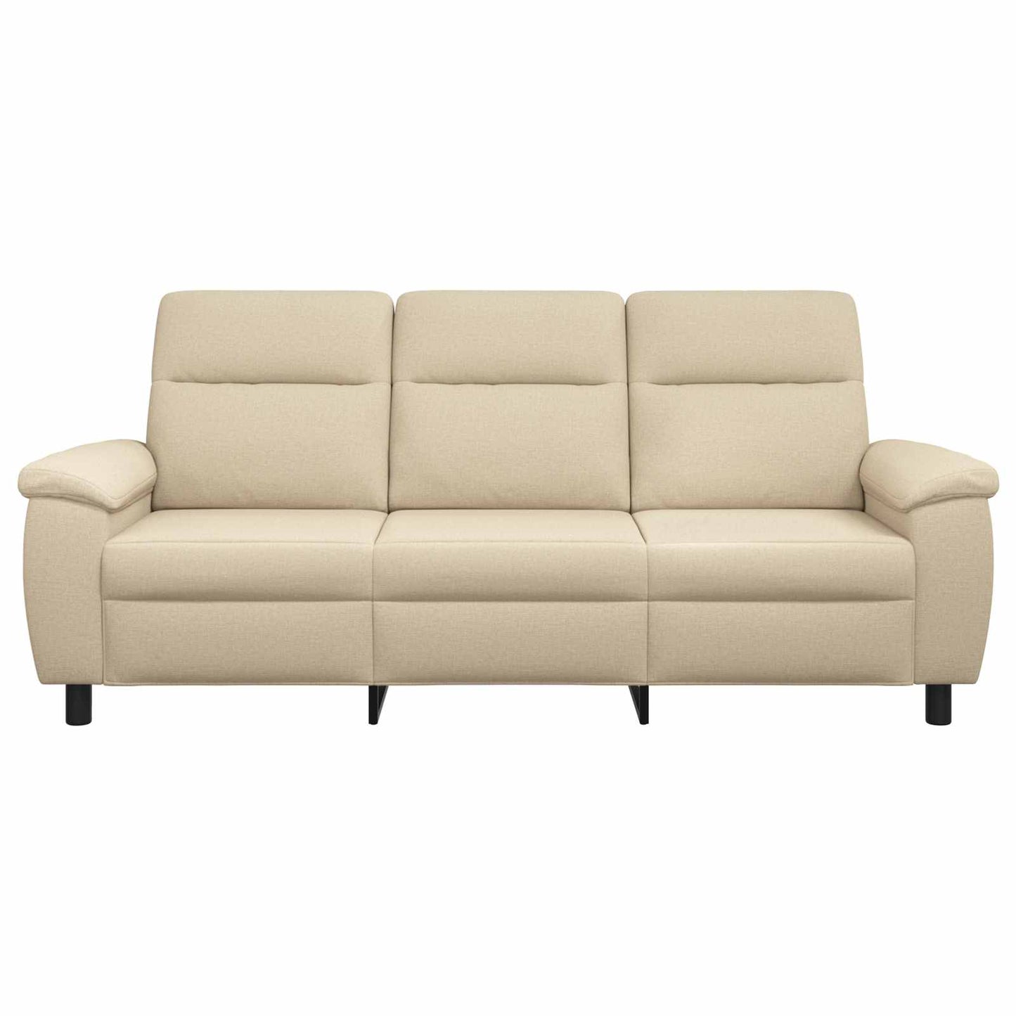 vidaXL Καναπές Κρεμ 214 x 90 x 95 εκ. Ύφασμα