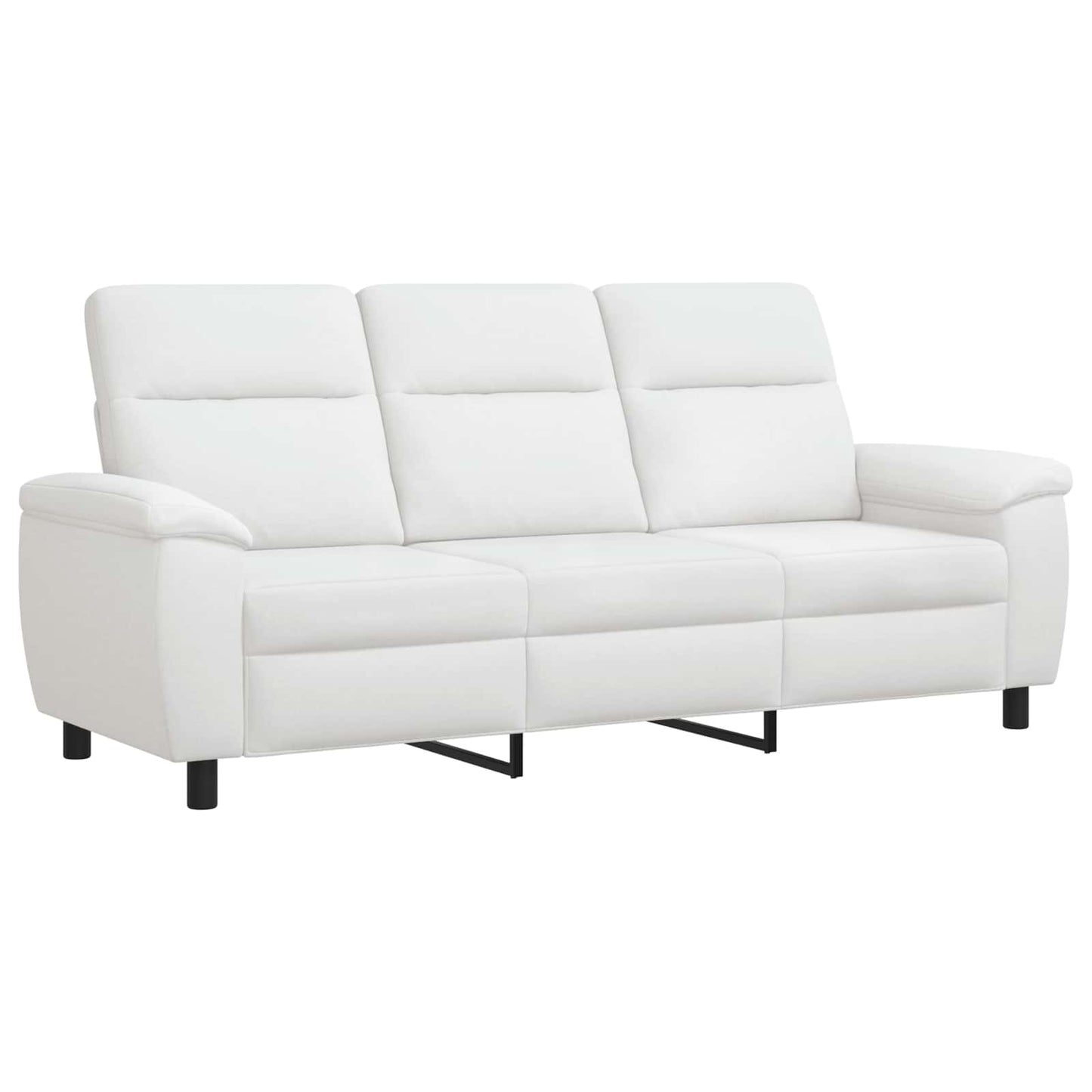 vidaXL Καναπές Λευκό 214 x 90 x 95 εκ. Ύφασμα