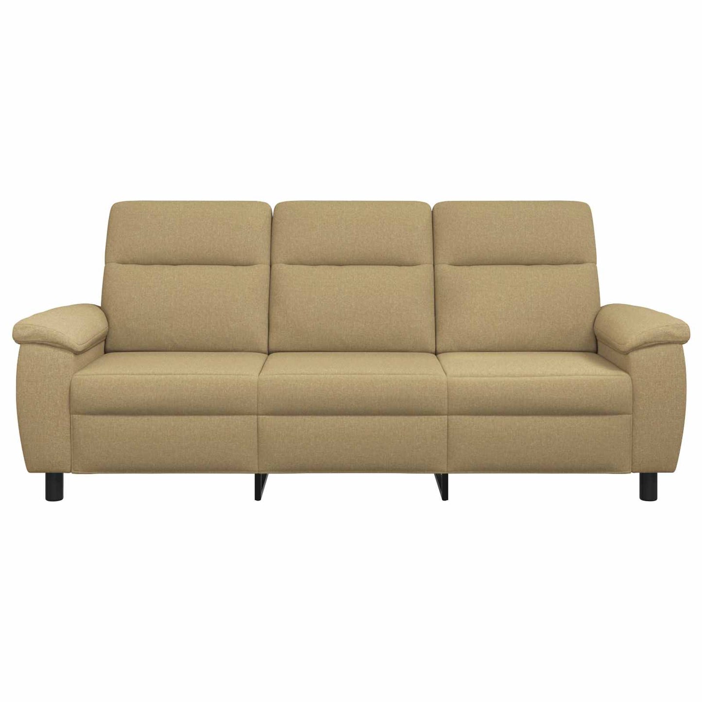 vidaXL Καναπές Ανοιχτό καφέ 214 x 90 x 95 εκ. Ύφασμα