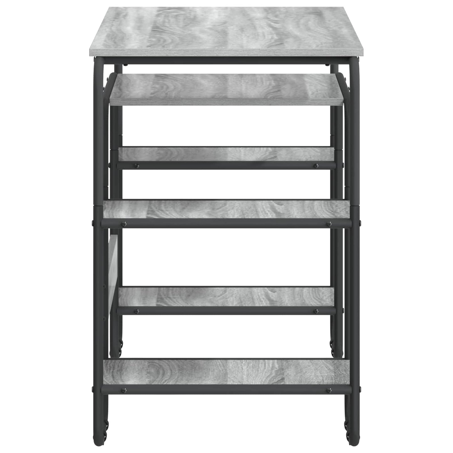 vidaXL Γραφείο με αποθηκευτικό χώρο Γκρι Sonoma 113,5 x 52 x 75,5 cm