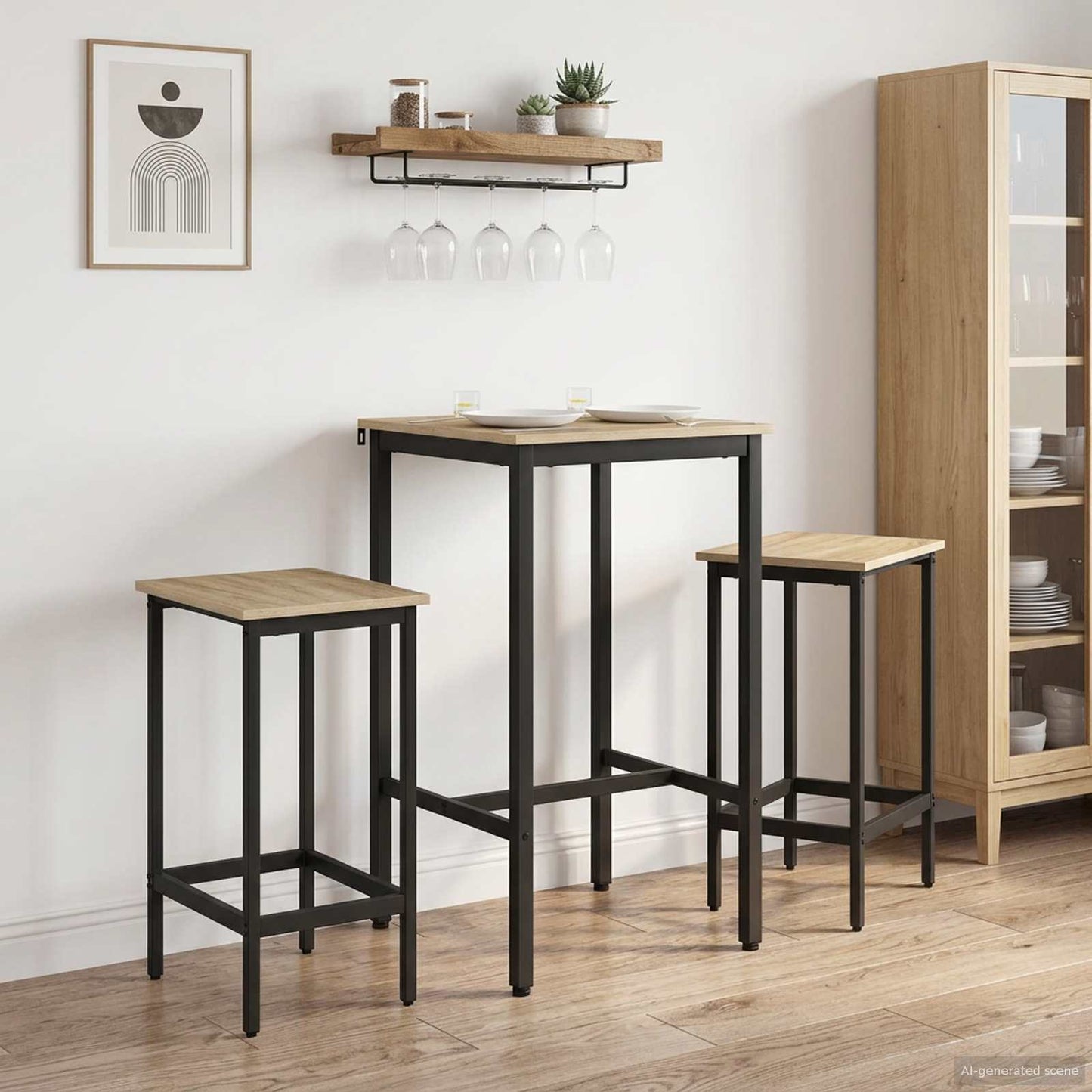vidaXL Τραπέζι μπαρ 52 x 52 x 90 εκ Επεξεργασμένο Ξύλο Sonoma Δρυς
