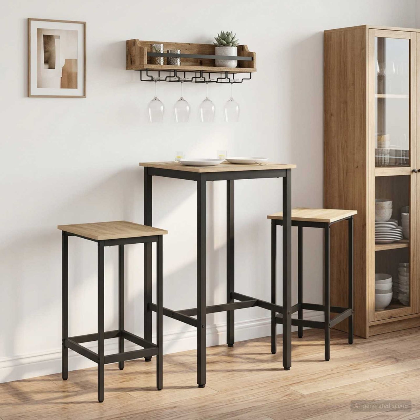 vidaXL Τραπέζι μπαρ 52 x 52 x 110 εκ Επεξεργασμένο Ξύλο Sonoma Δρυς