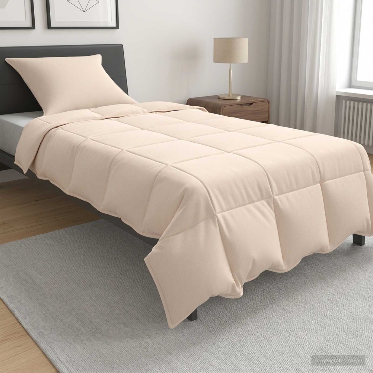 vidaXL Πάπλωμα 155 x 200 cm Χειμώνας 350 γρ/τ.μ. Βαμβάκι και καπόκ