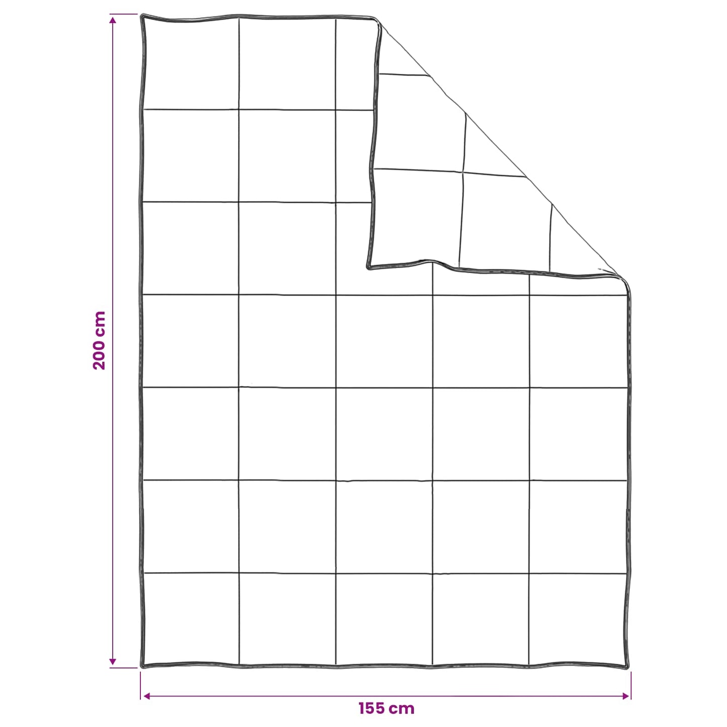 vidaXL Πάπλωμα 155 x 200 cm Καλοκαίρι 150 γρ/τ.μ. Βαμβάκι και καπόκ