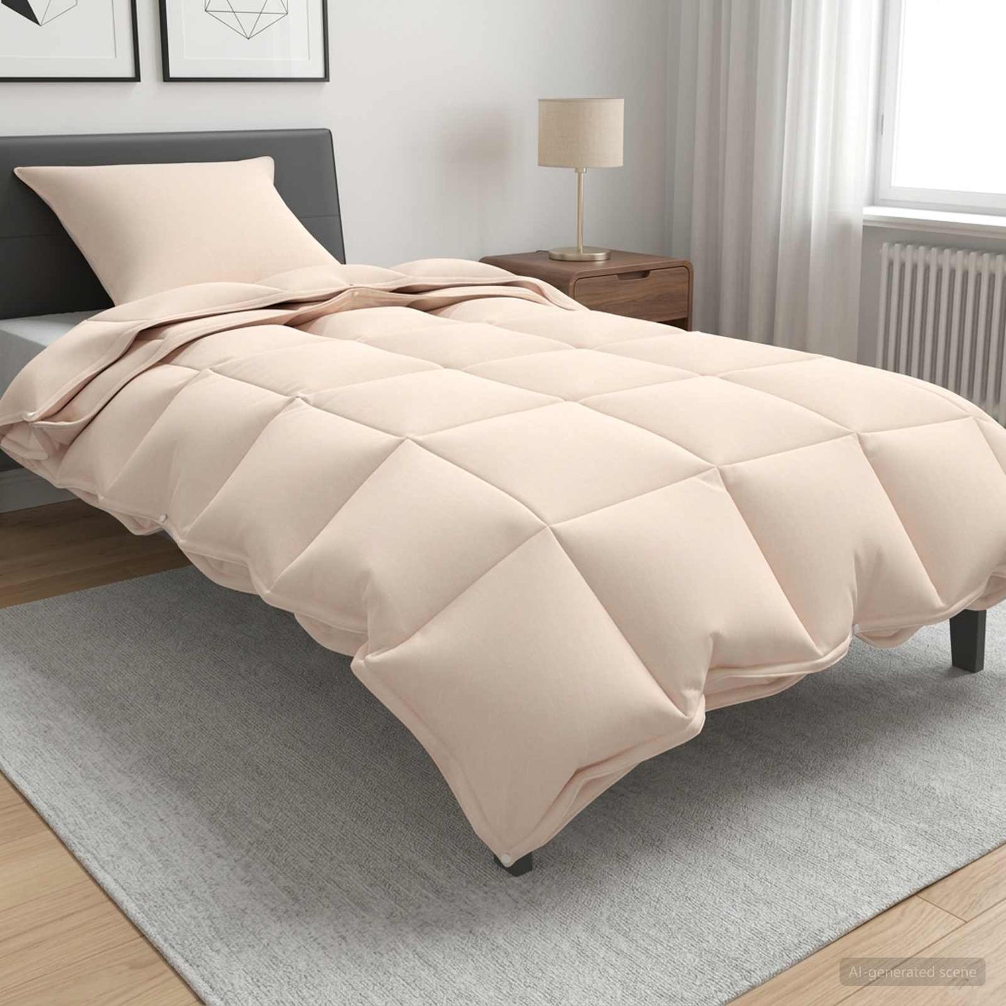 vidaXL Πάπλωμα 155 x 220 cm Όλες οι εποχές 150 gsm + 250 gsm