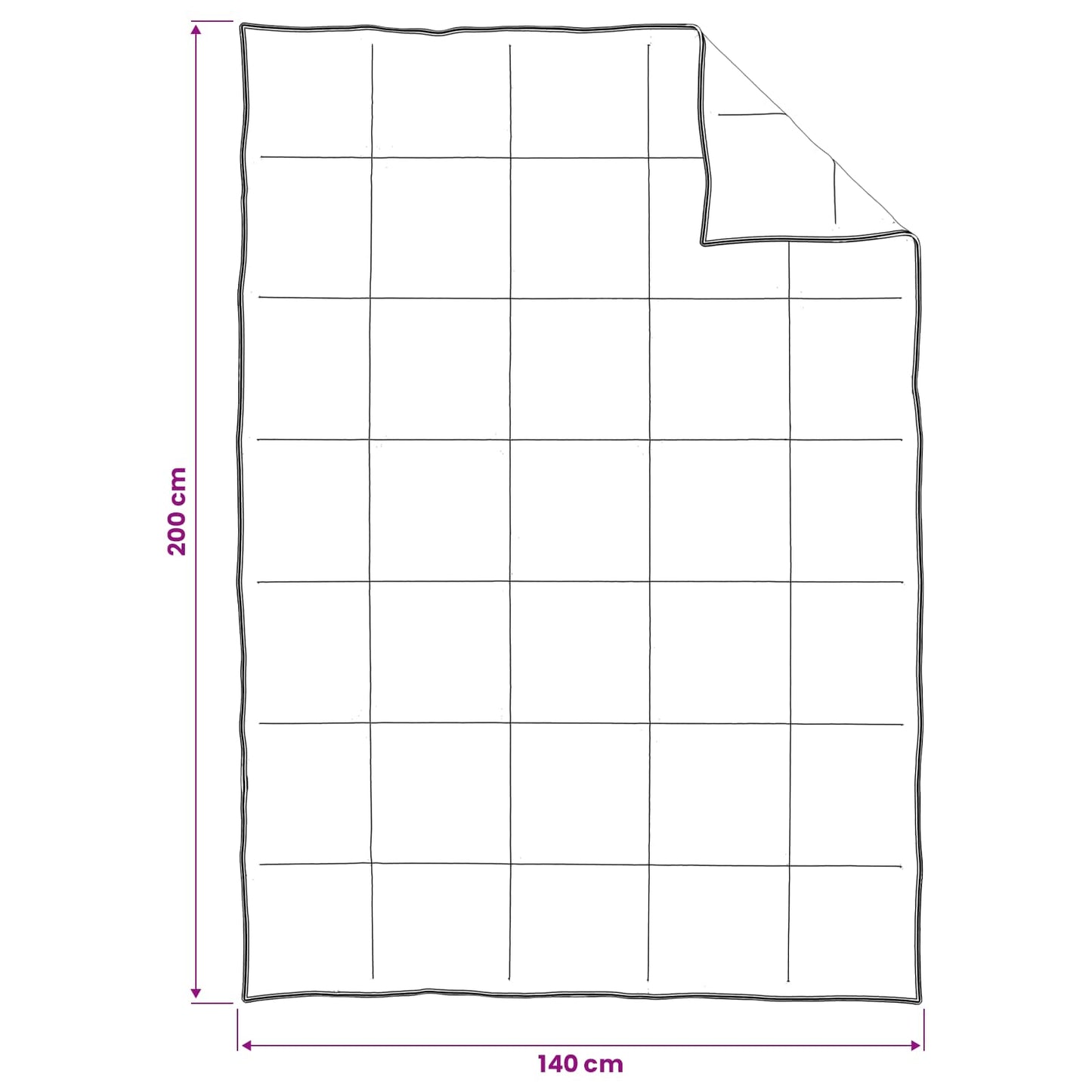vidaXL Πάπλωμα 140 x 200 cm Χειμώνας 350 γρ/τ.μ.