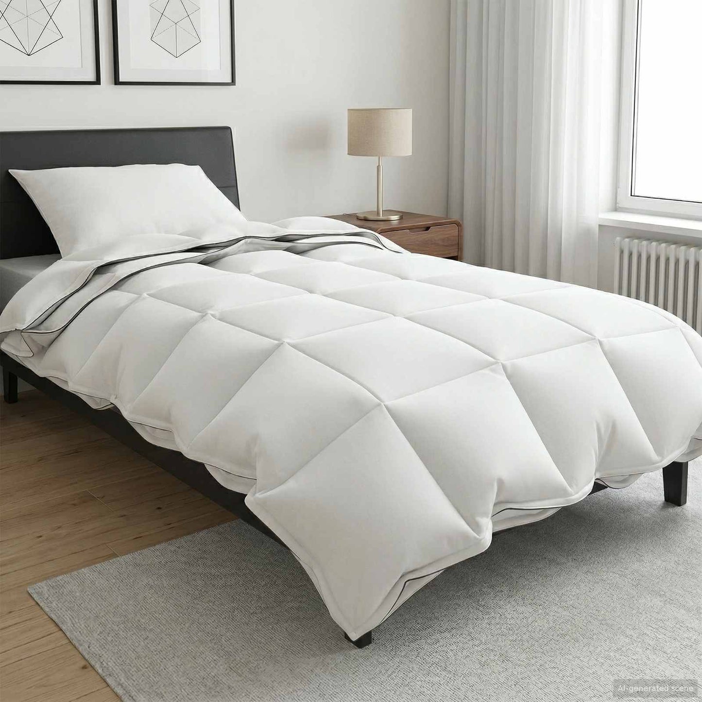 vidaXL Πάπλωμα 155 x 220 cm Όλες οι εποχές 150 gsm + 250 gsm