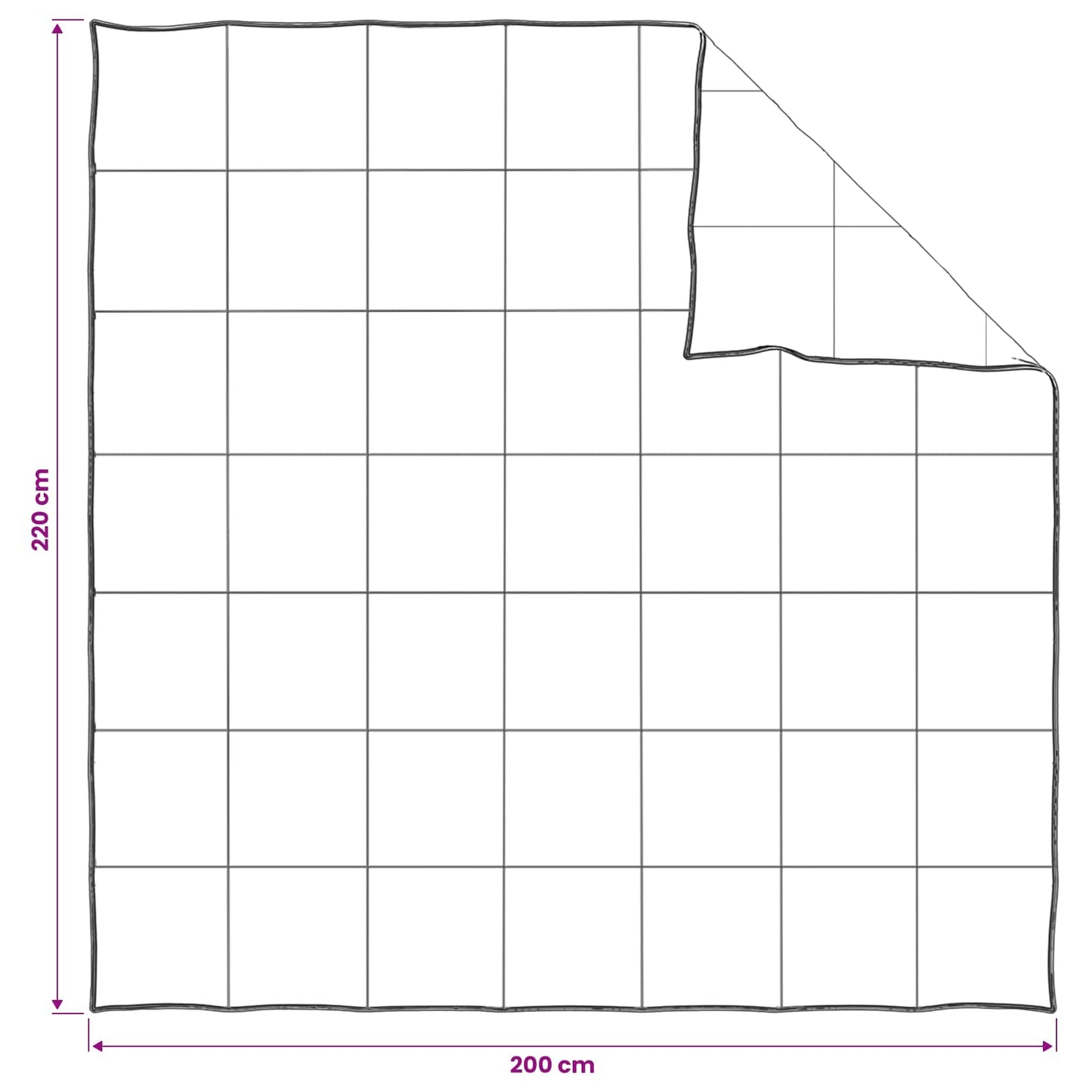 vidaXL Πάπλωμα 200 x 220 cm Καλοκαίρι 150 γρ/τ.μ.