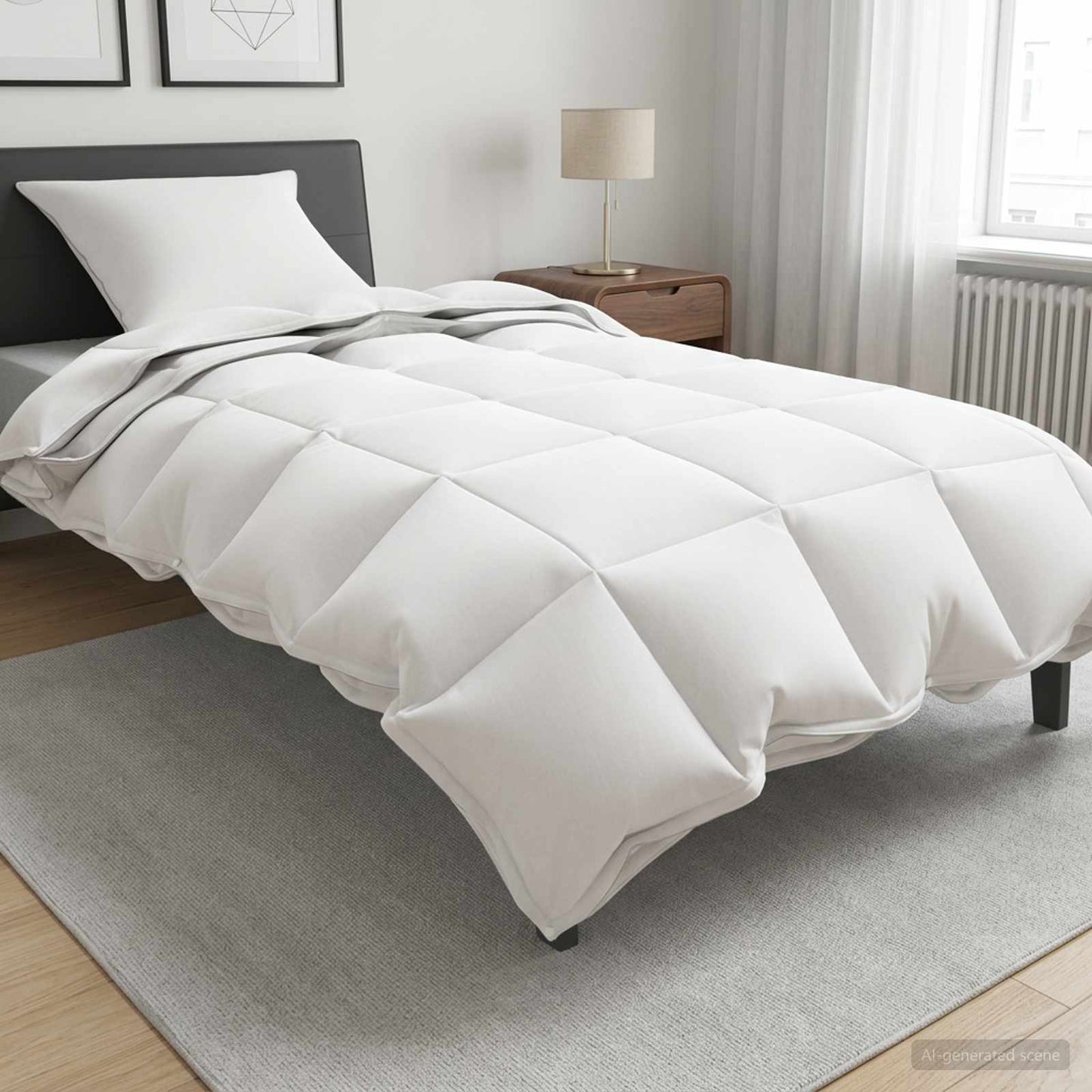 vidaXL Πάπλωμα 155 x 220 cm Όλες οι εποχές 150 gsm + 250 gsm