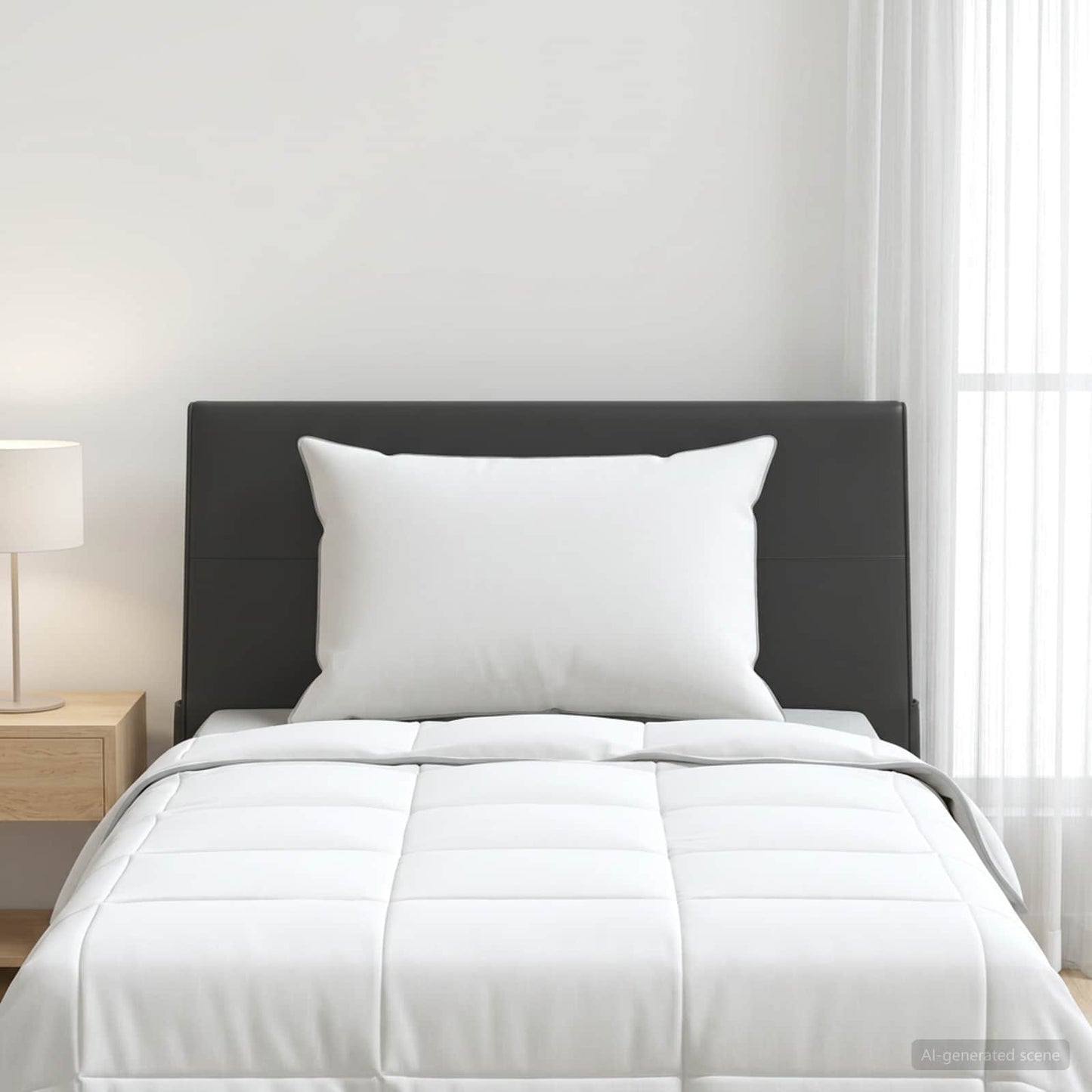 vidaXL Μαξιλάρι Λευκό 80 x 80 cm Ίνες μπαμπού