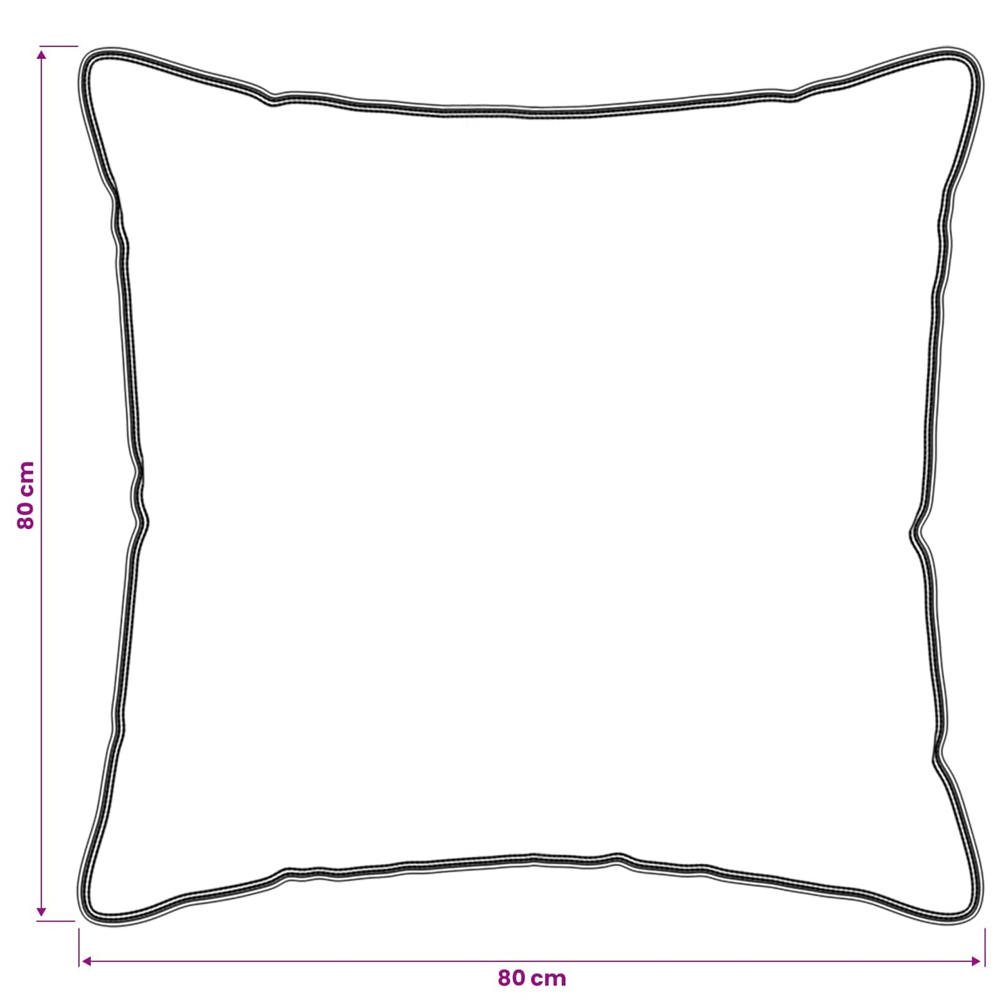 vidaXL Μαξιλάρι 80 x 80 cm Μαλακό Πολυεστέρας και ίνες μπαμπού Λευκό