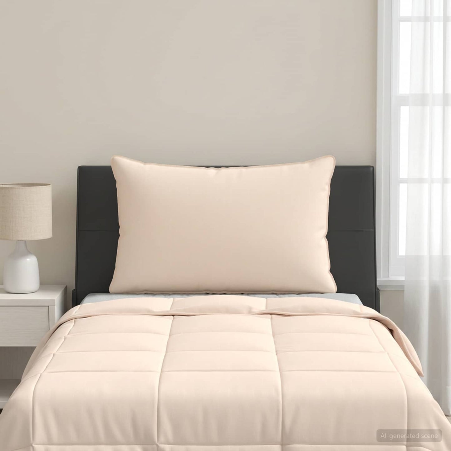 vidaXL Μαξιλάρι 40 x 60 cm Μαλακό Βαμβάκι και καπόκ Μπεζ