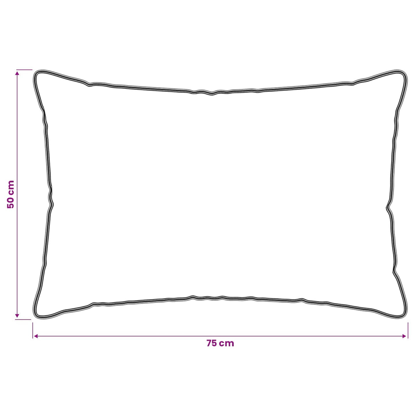 vidaXL Μαξιλάρι 2 τμχ. 50 x 75 cm Μαλακό Βαμβάκι και καπόκ Μπεζ