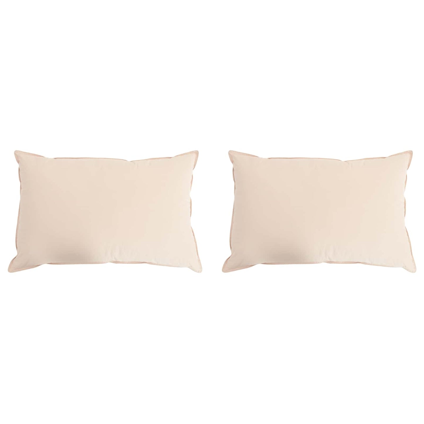 vidaXL Μαξιλάρι 2 τμχ. 50 x 75 cm Μαλακό Βαμβάκι και καπόκ Μπεζ