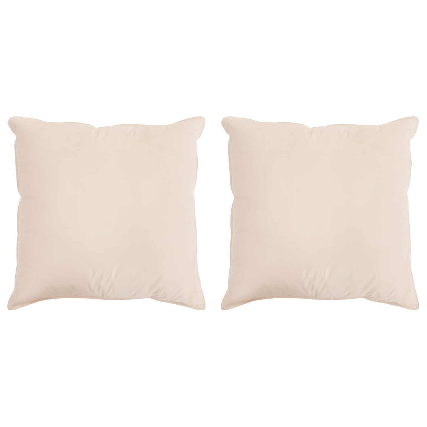 vidaXL Μαξιλάρι 2 τμχ. 60 x 60 cm Μαλακό Βαμβάκι και καπόκ Μπεζ