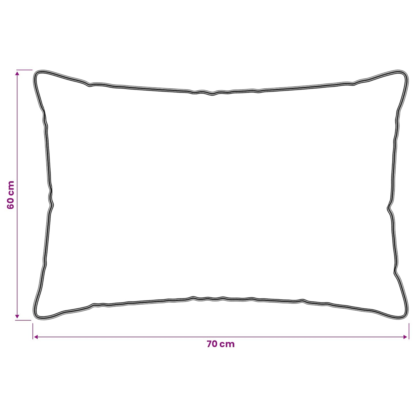 vidaXL Μαξιλάρι 2 τμχ. 60 x 70 cm Μαλακό Βαμβάκι και καπόκ Μπεζ