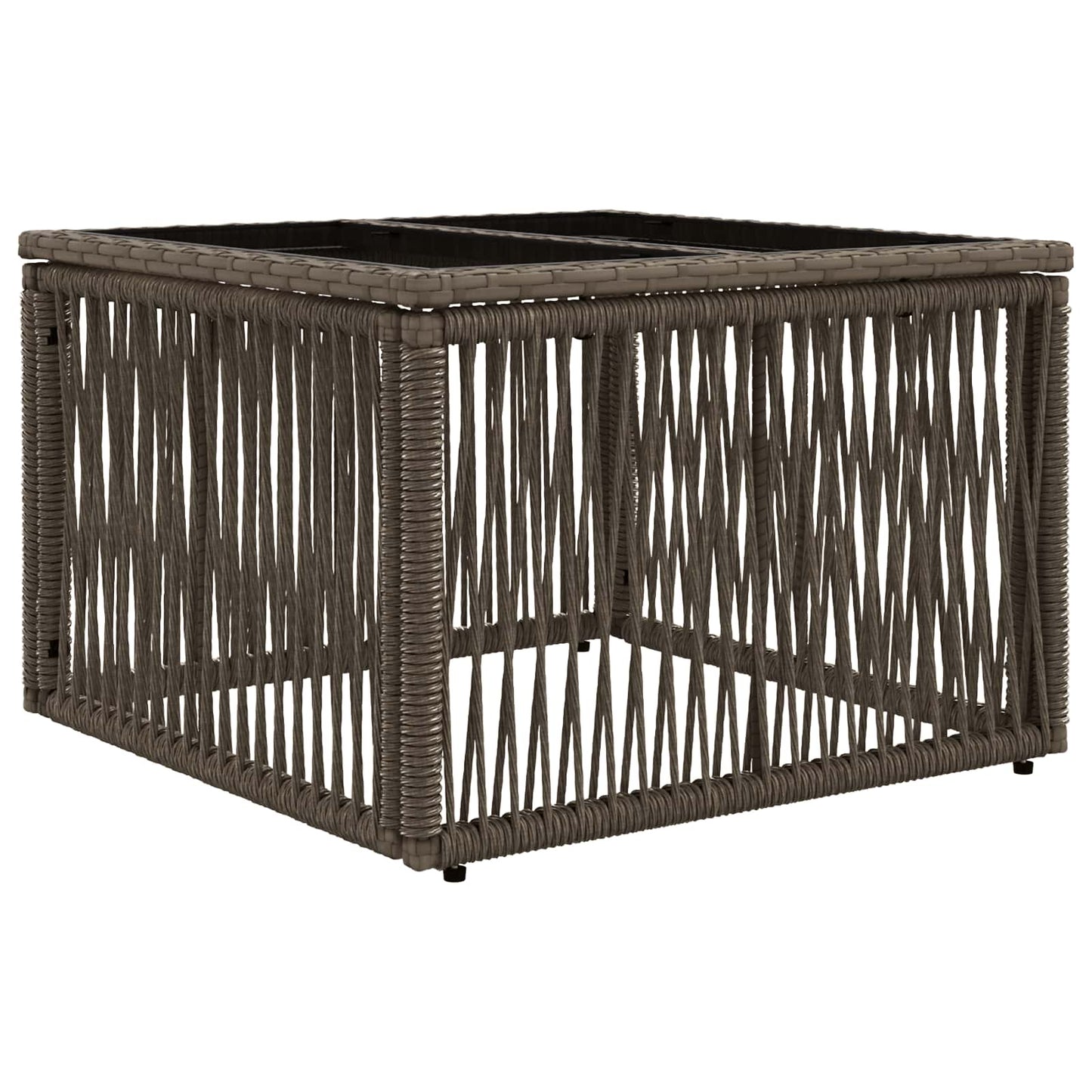vidaXL Τραπέζι Κήπου Γκρι και Μαύρο 55 x 55 x 37 εκ
