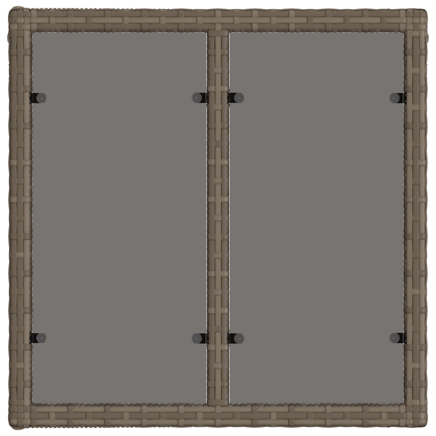 vidaXL Τραπέζι Κήπου Γκρι και Μαύρο 55 x 55 x 37 εκ