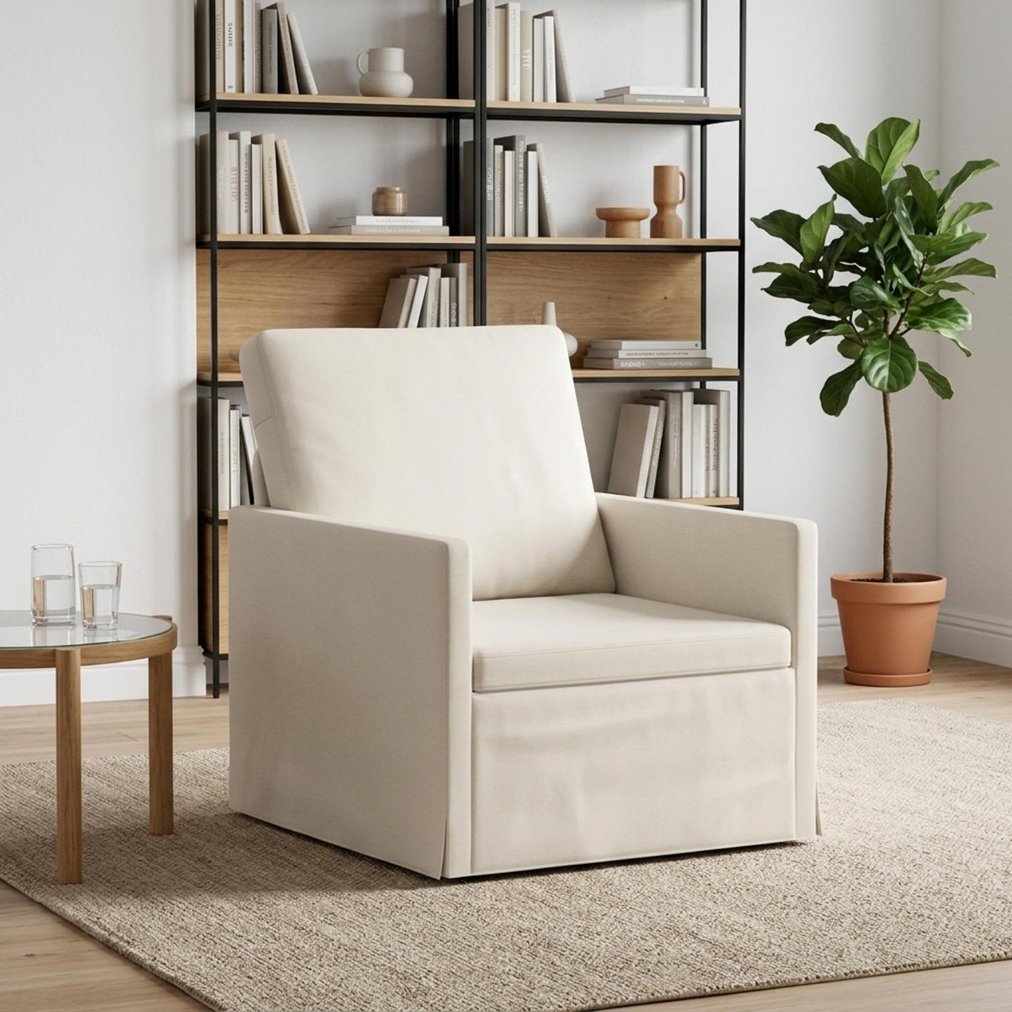 vidaXL Πολυθρόνα Κρεμ 70 x 81 x 82 εκ. Βελούδο