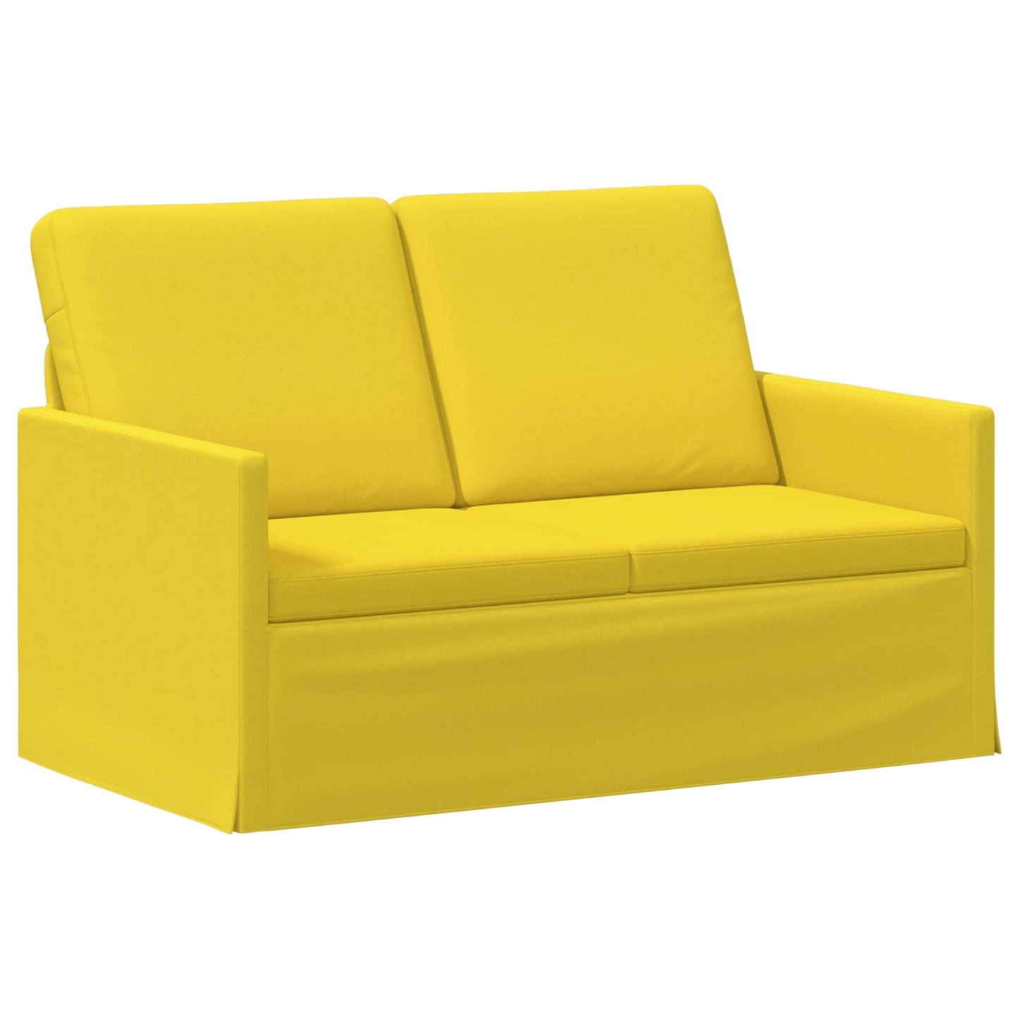 vidaXL Καναπές 2 ατόμων Απαλό Κίτρινο 130 x 81 x 82 εκ. Ύφασμα