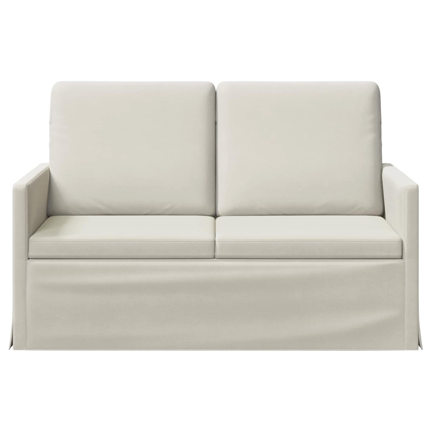 vidaXL Καναπές 2 ατόμων Κρεμ 130 x 81 x 82 εκ. Βελούδο