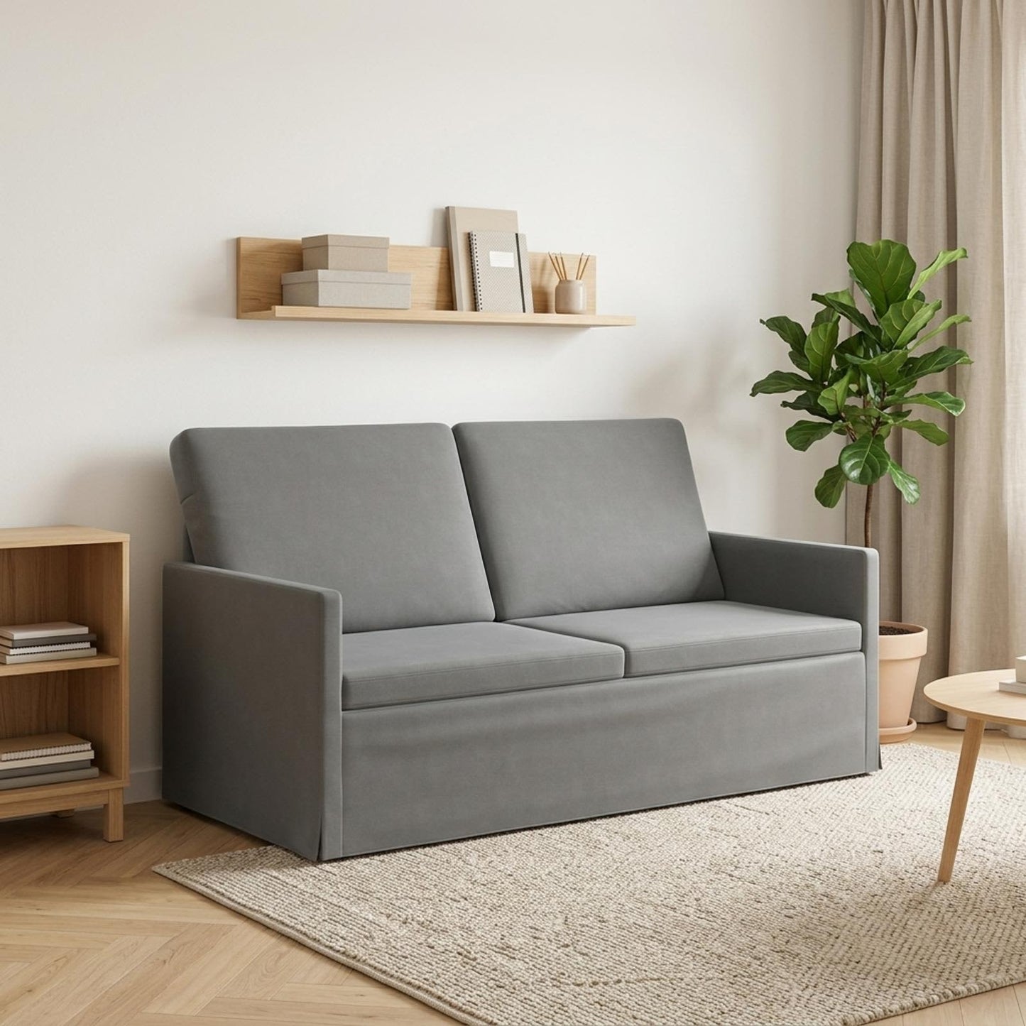 vidaXL Καναπές 2 ατόμων Σκούρο Γκρι 150 x 81 x 82 εκ. Βελούδο