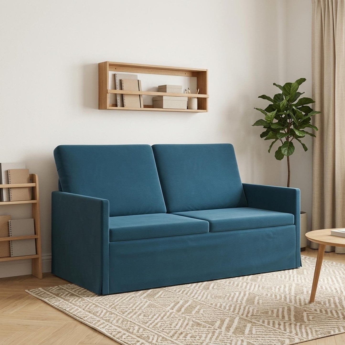 vidaXL Καναπές 2 ατόμων Μπλε 150 x 81 x 82 εκ. Βελούδο