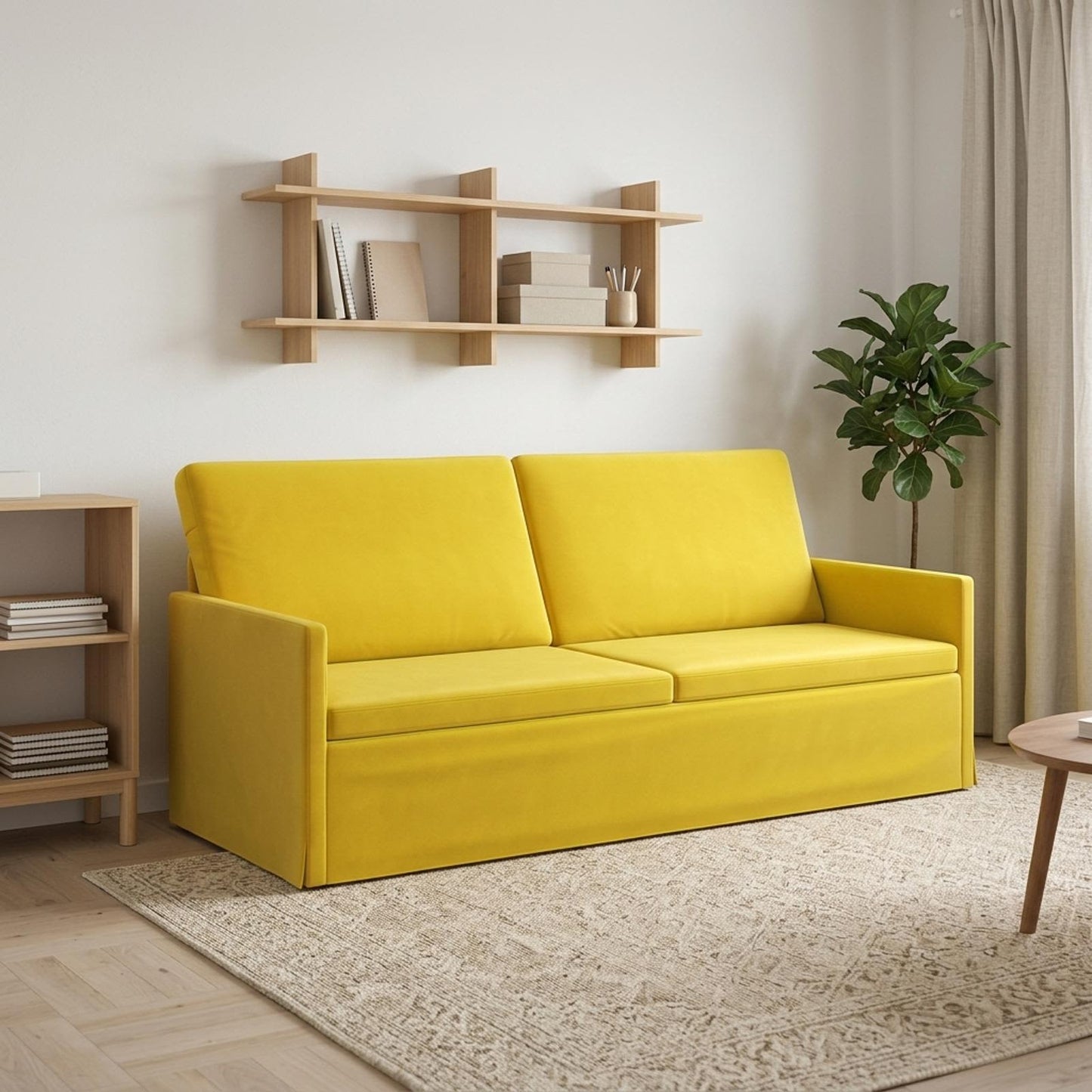 vidaXL Καθιστικό 3 ατόμων Κίτρινο 190 x 81 x 82 εκ. Βελούδο