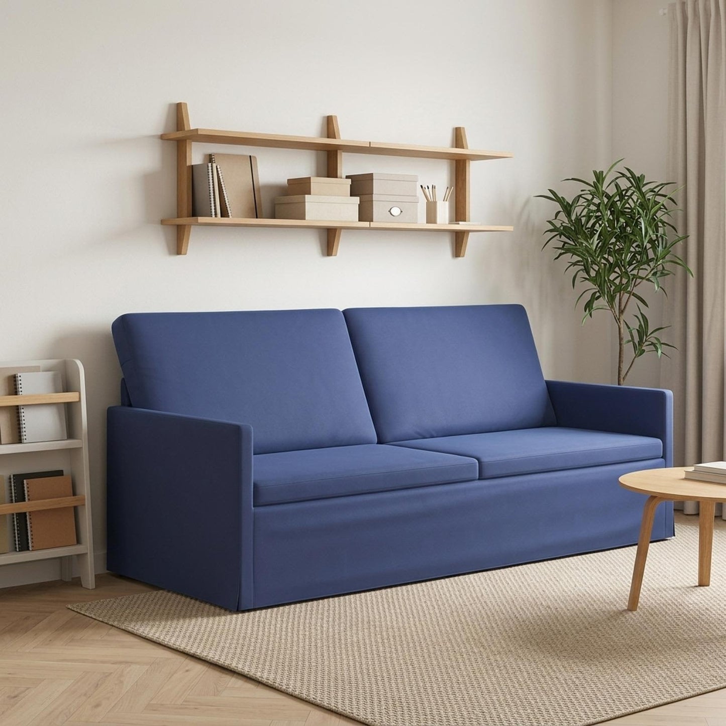 vidaXL Καθιστικό 3 ατόμων Μπλε Αστυνομίας 190 x 81 x 82 εκ. Βελούδο