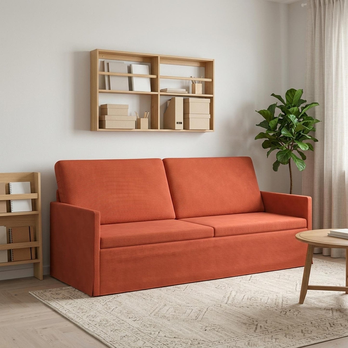 vidaXL Καθιστικό 3 ατόμων Κόκκινο Πορτοκαλί 190 x 81 x 82 εκ.