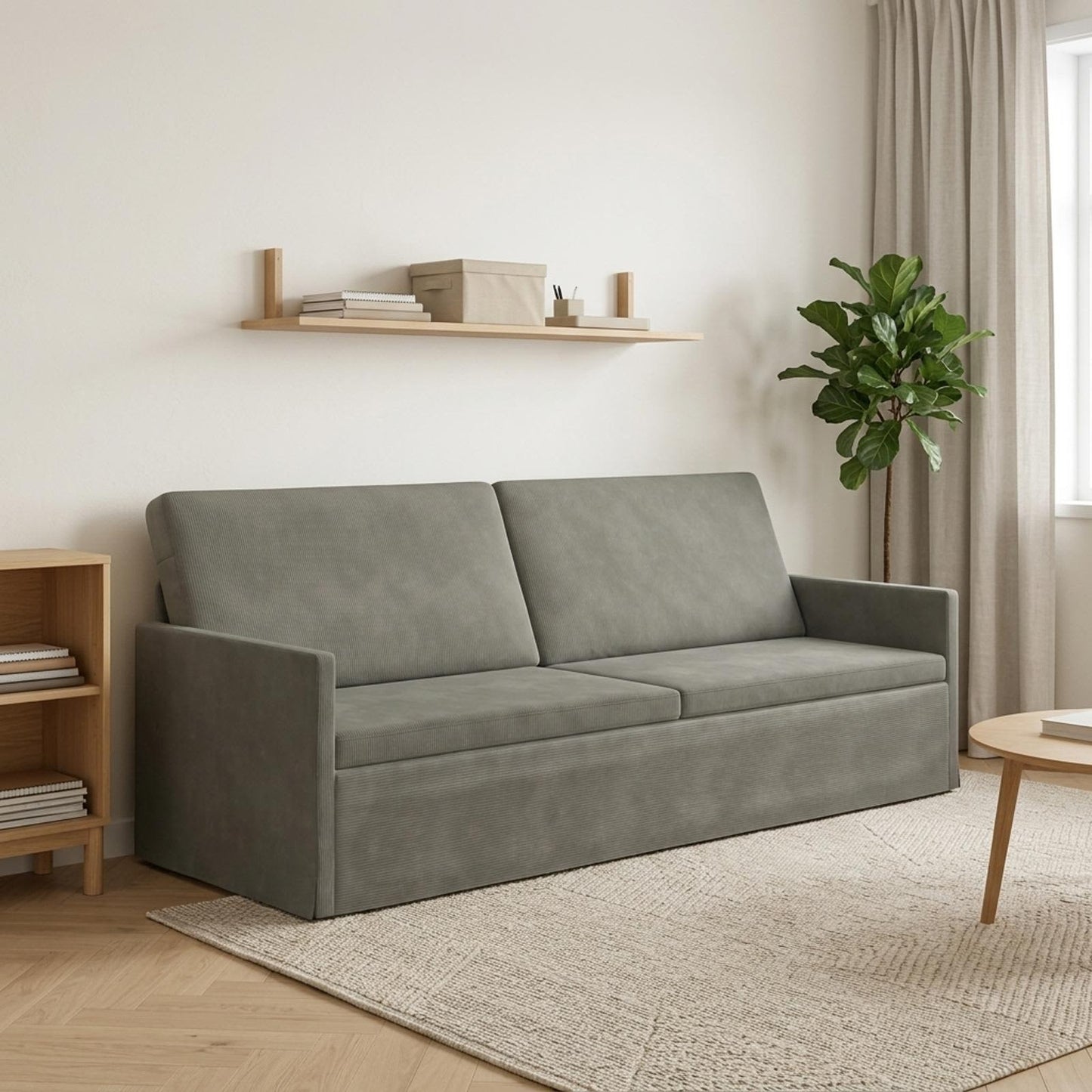 vidaXL Καθιστικό 3 ατόμων Ανοιχτό γκρι 220 x 81 x 82 εκ.