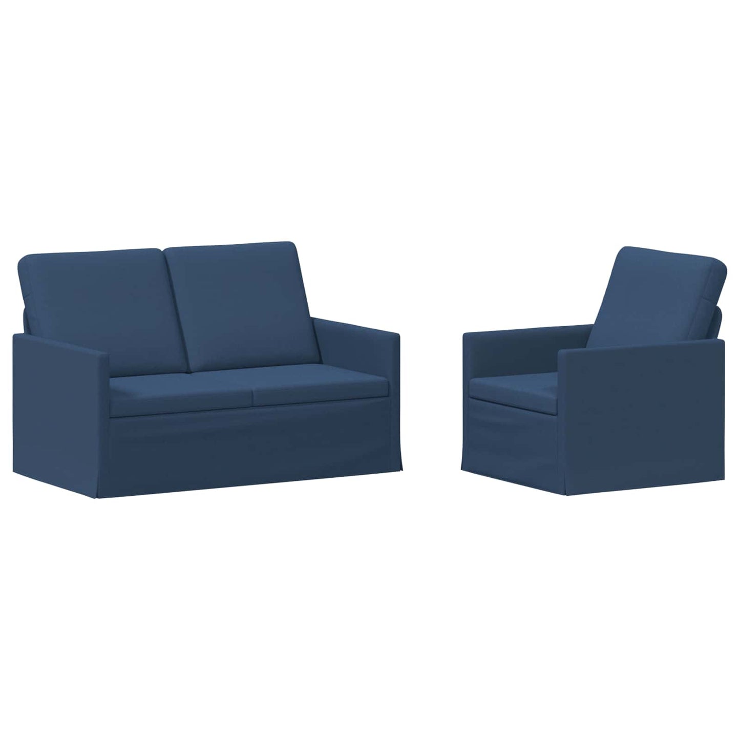 vidaXL Σετ Καναπέ 2 pcs Μπλε Ύφασμα