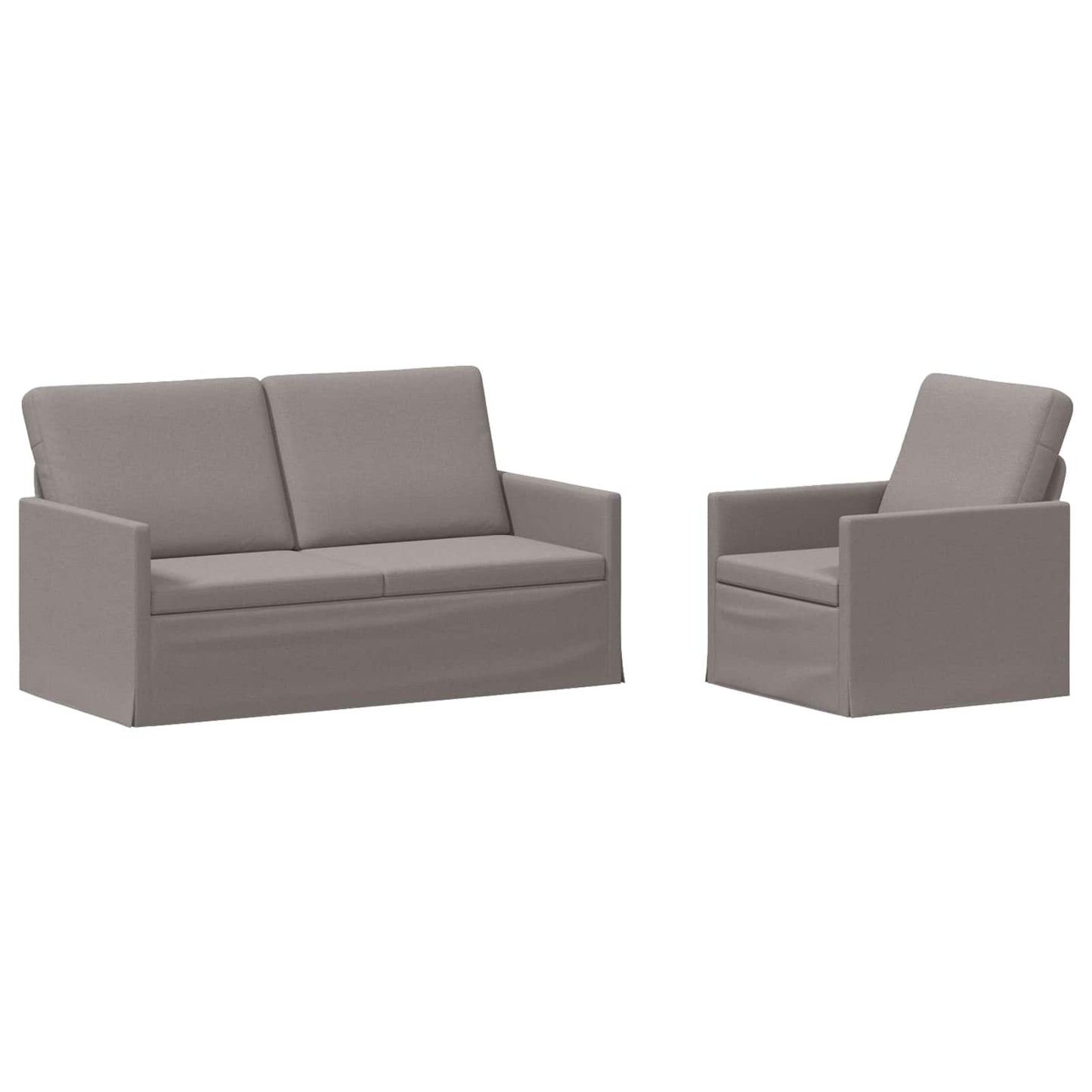 vidaXL Σετ Καναπέ 2 pcs Taupe Ύφασμα
