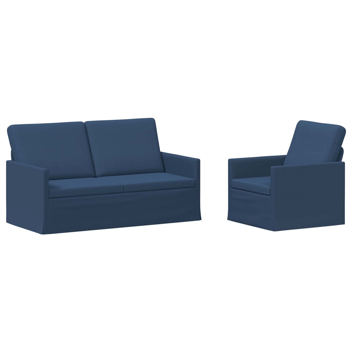 vidaXL Σετ Καναπέ 2 pcs Μπλε Ύφασμα