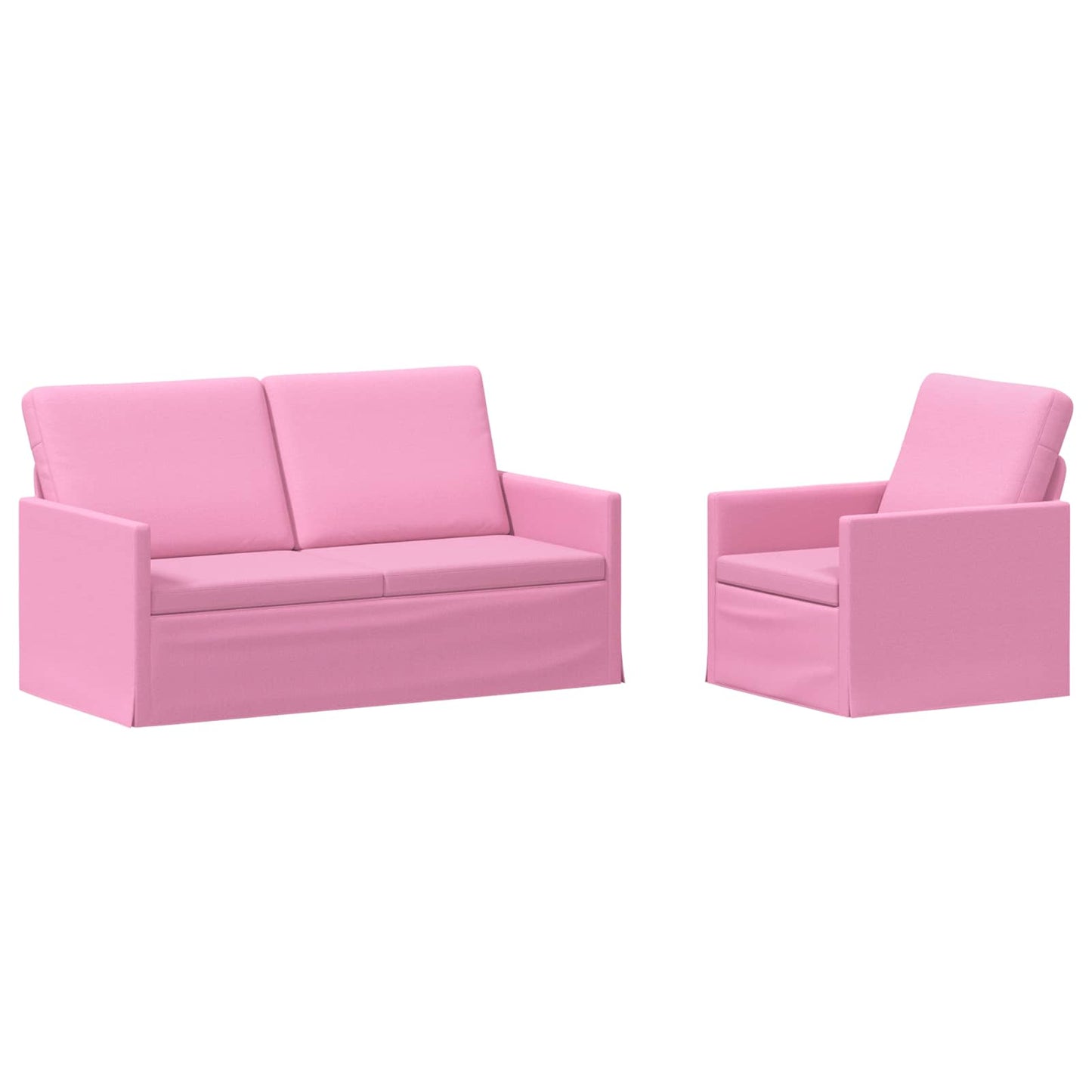 vidaXL Σετ Καναπέ 2 pcs Ροζ Ύφασμα