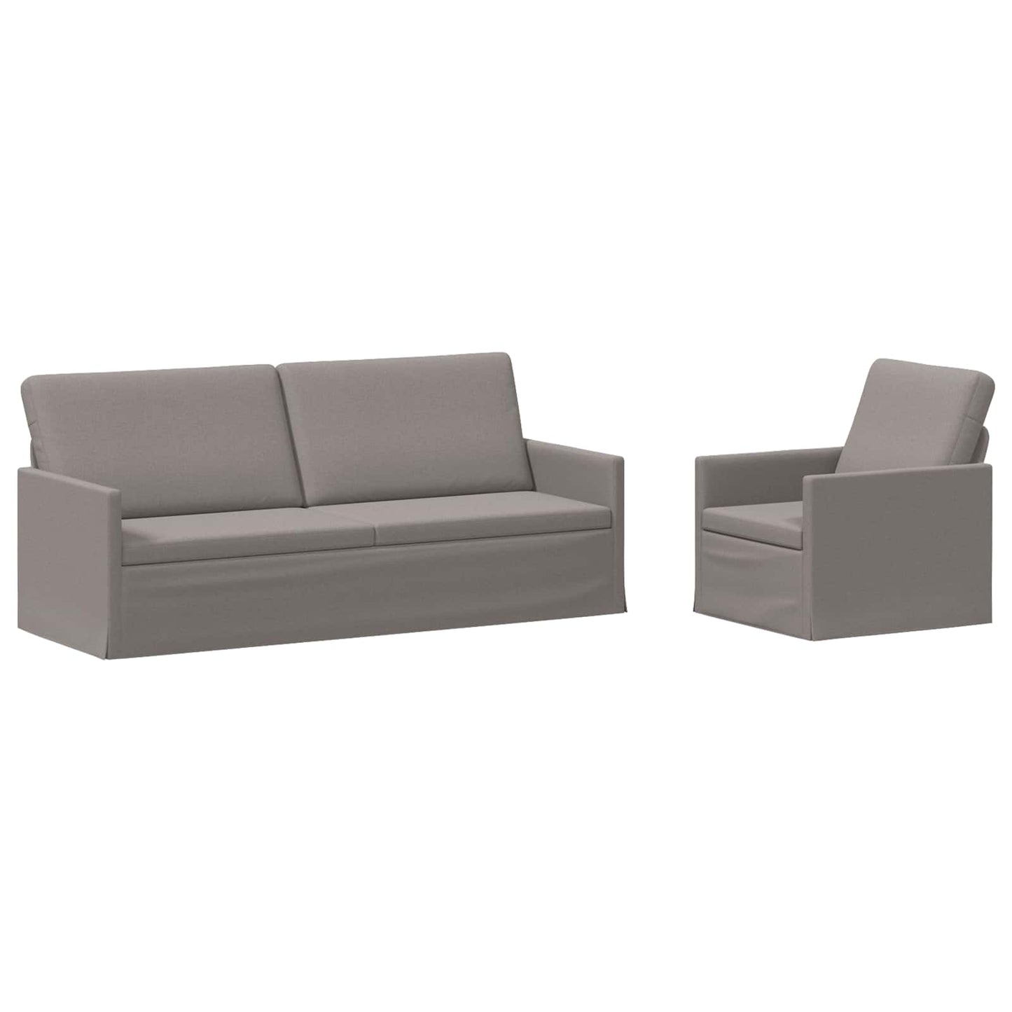 vidaXL Σετ Καναπέ 2 pcs Taupe Ύφασμα