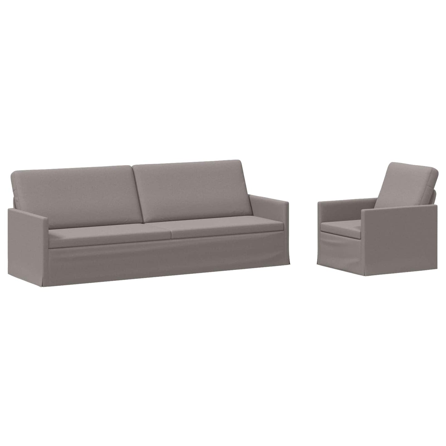 vidaXL Σετ Καναπέ 2 pcs Taupe Ύφασμα