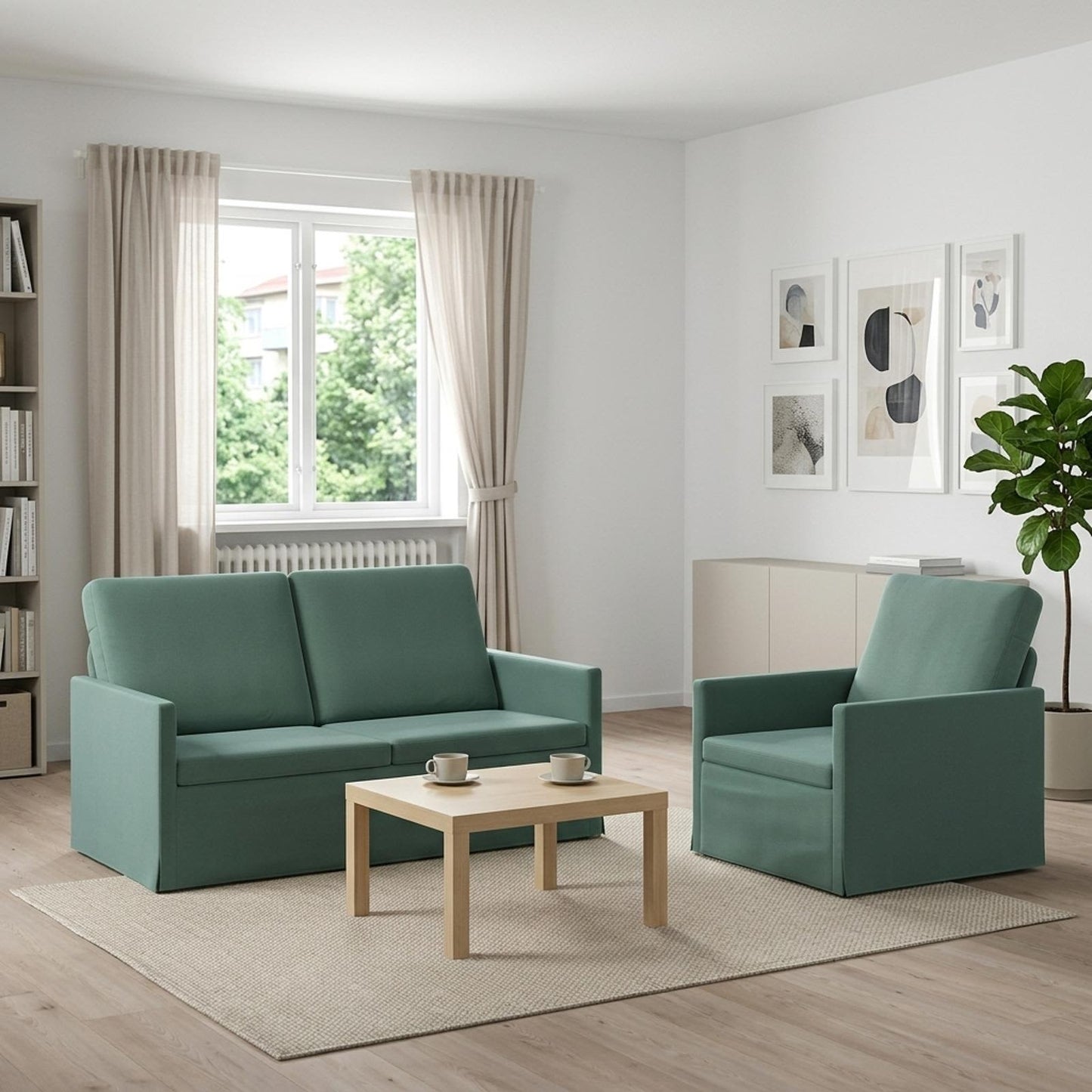 vidaXL Σετ Καναπέ 2 pcs Θαλασσί Βελούδο