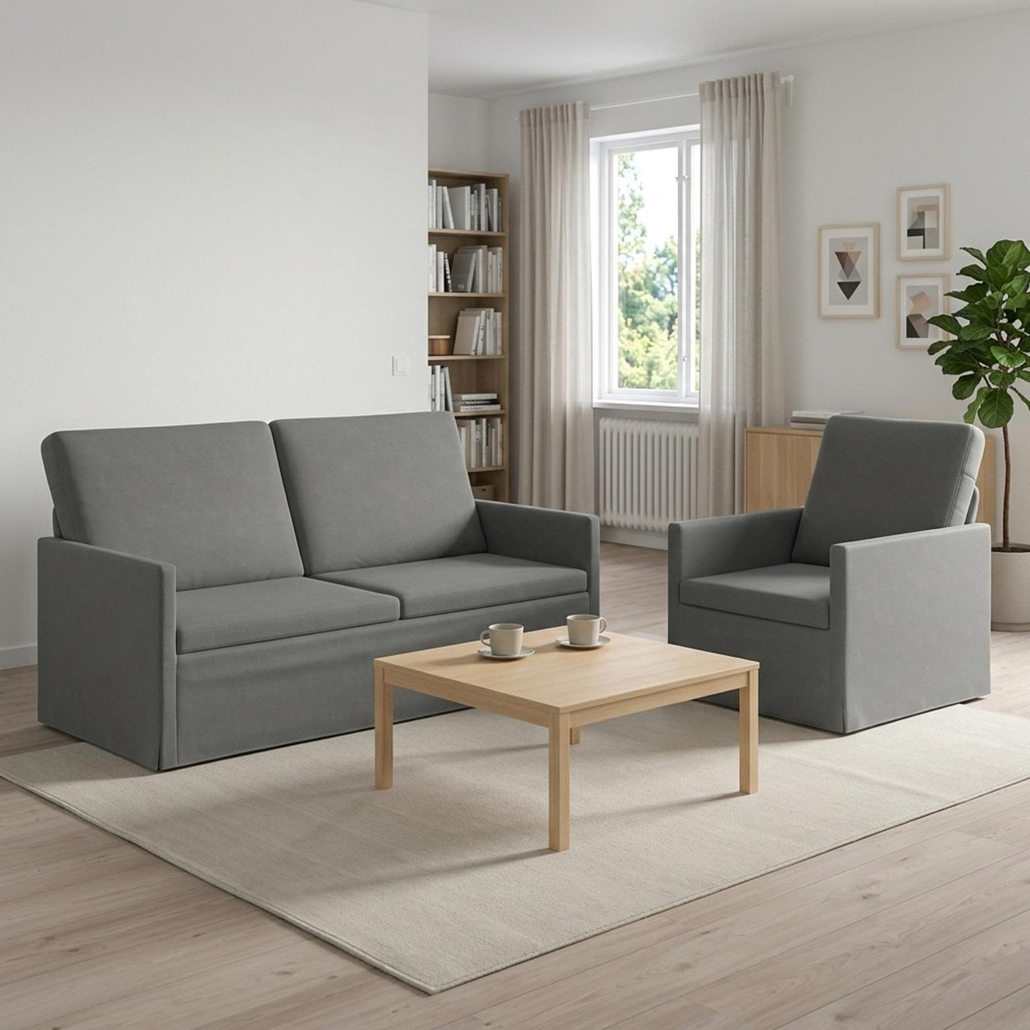 vidaXL Σετ Καναπέ 2 pcs Σκούρο Γκρι Βελούδο