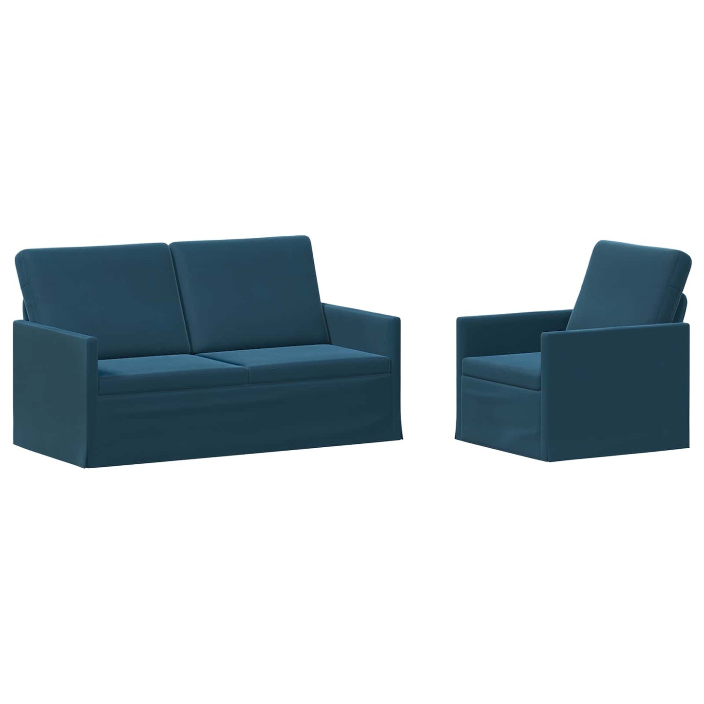 vidaXL Σετ Καναπέ 2 pcs Μπλε Βελούδο