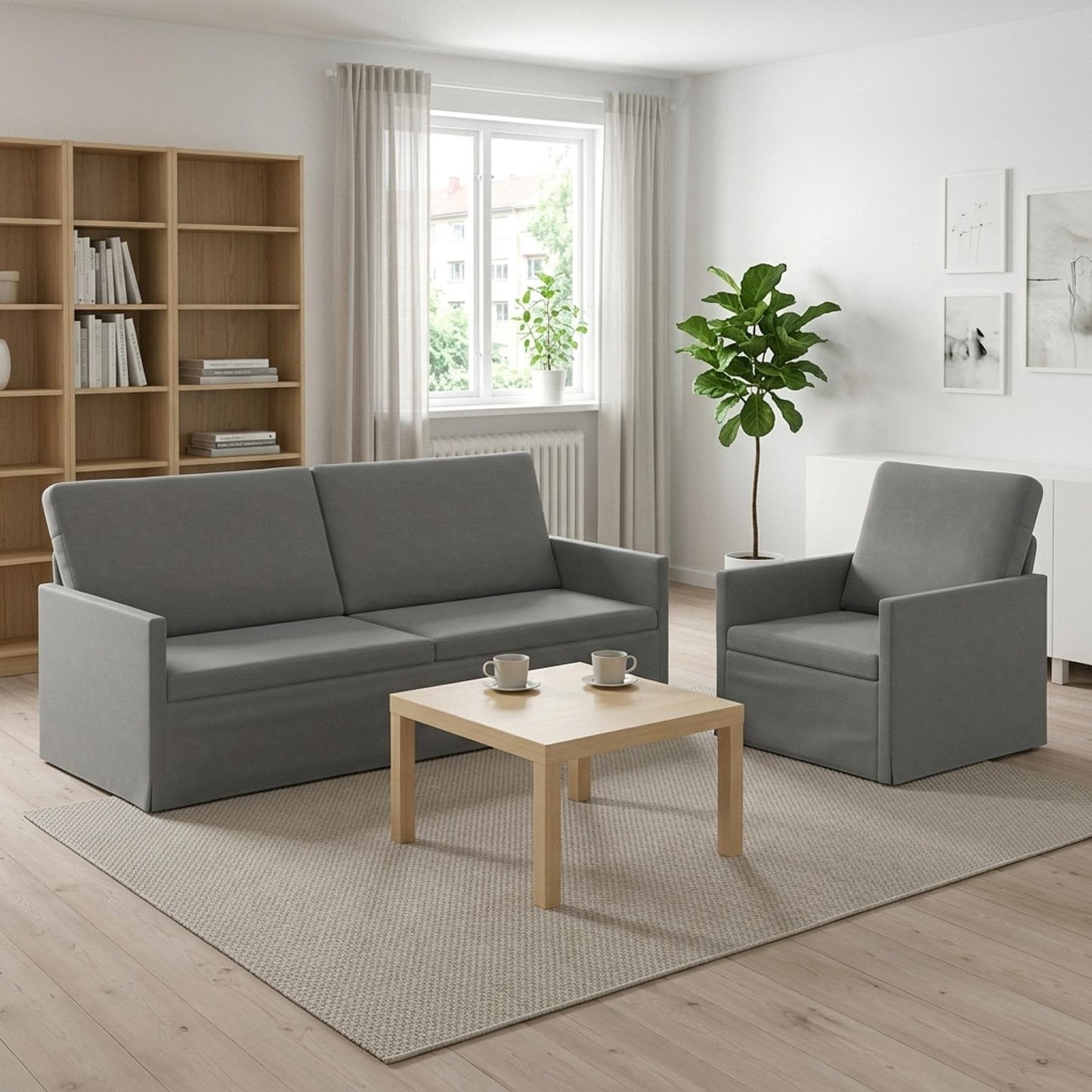 vidaXL Σετ Καναπέ 2 pcs Σκούρο Γκρι Βελούδο