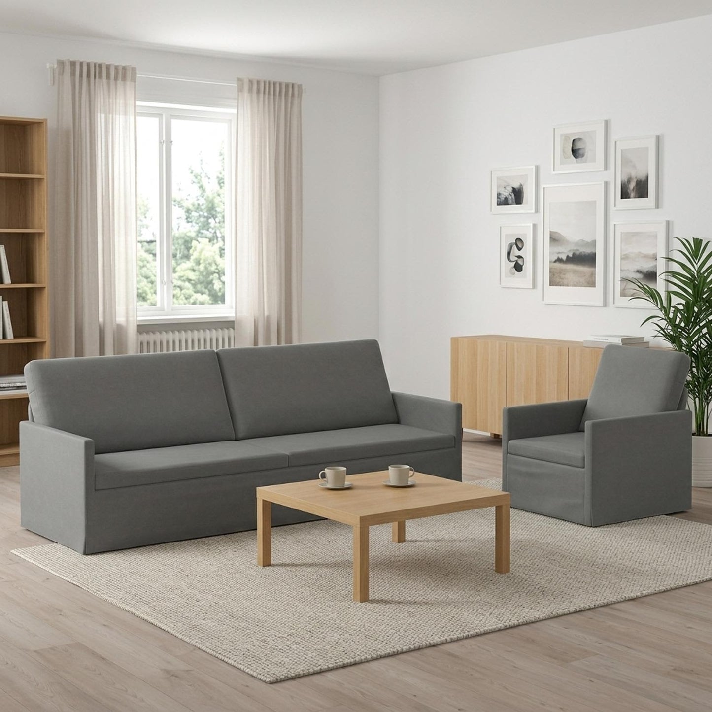 vidaXL Σετ Καναπέ 2 pcs Σκούρο Γκρι Βελούδο
