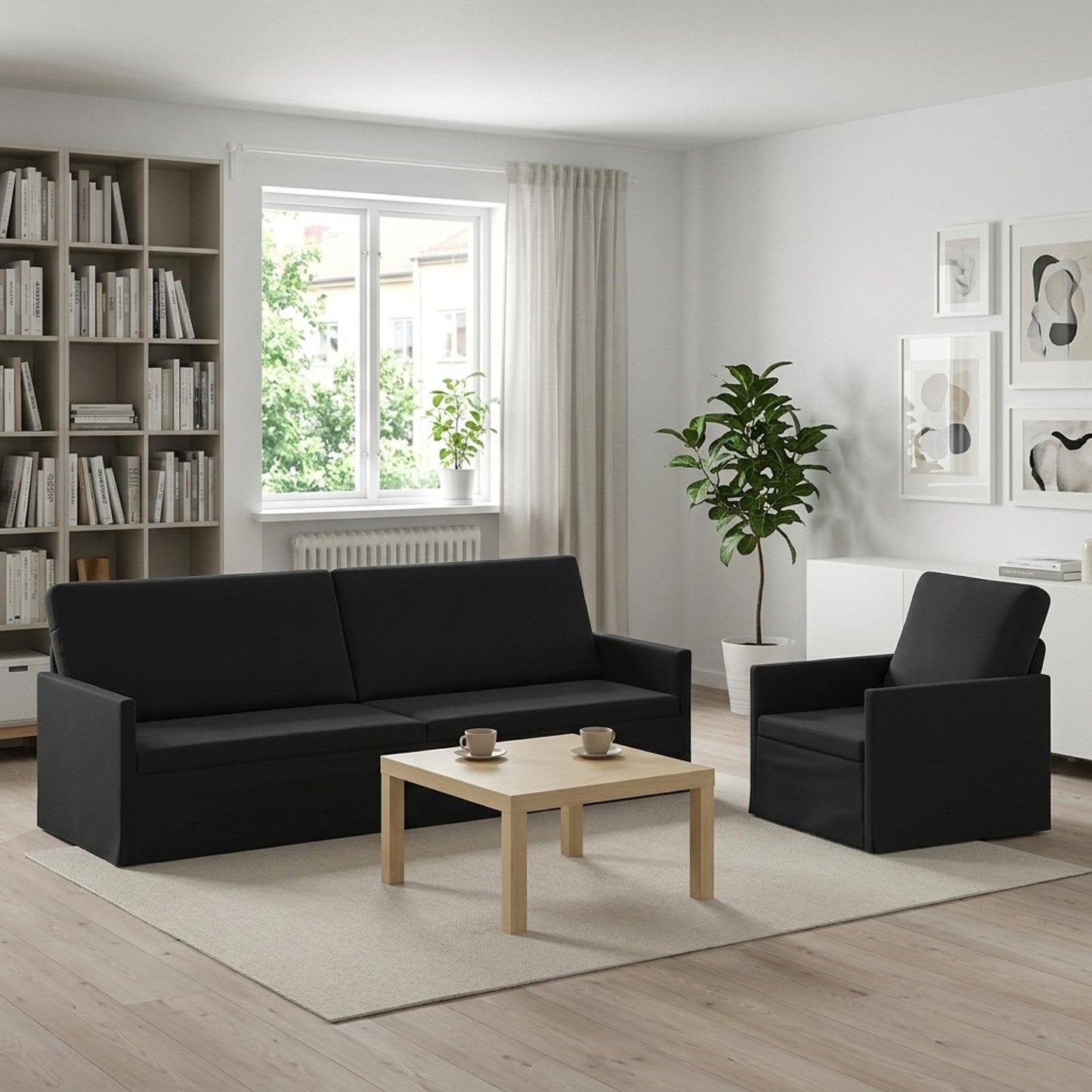 vidaXL Σετ Καναπέ 2 pcs Μαύρο Βελούδο