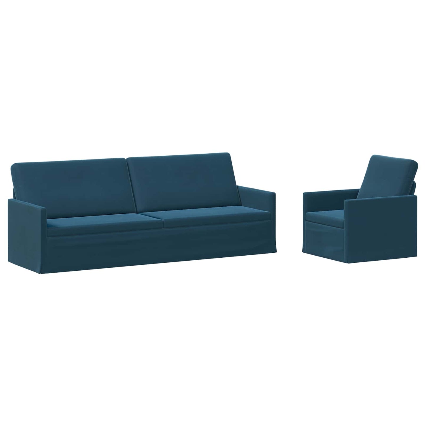 vidaXL Σετ Καναπέ 2 pcs Μπλε Βελούδο