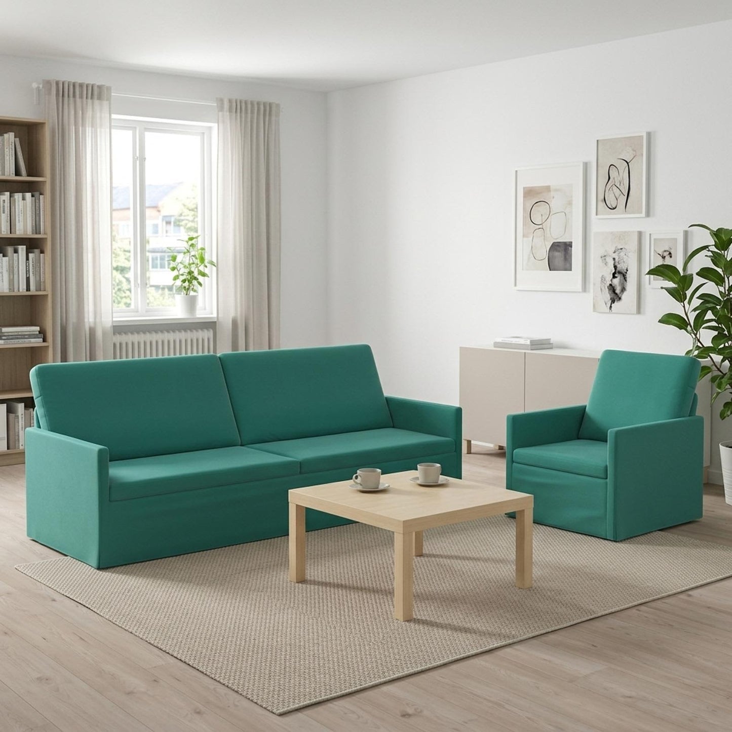 vidaXL Σετ Καναπέ 2 pcs Τιρκουάζ Βελούδο