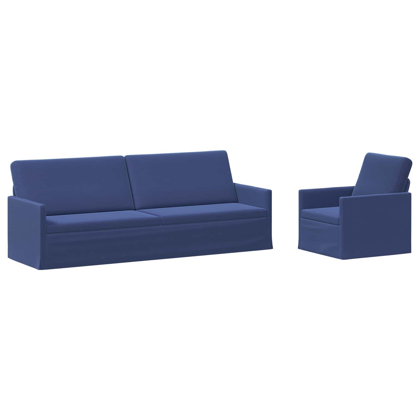 vidaXL Σετ Καναπέ 2 pcs Μπλε Αστυνομίας Βελούδο
