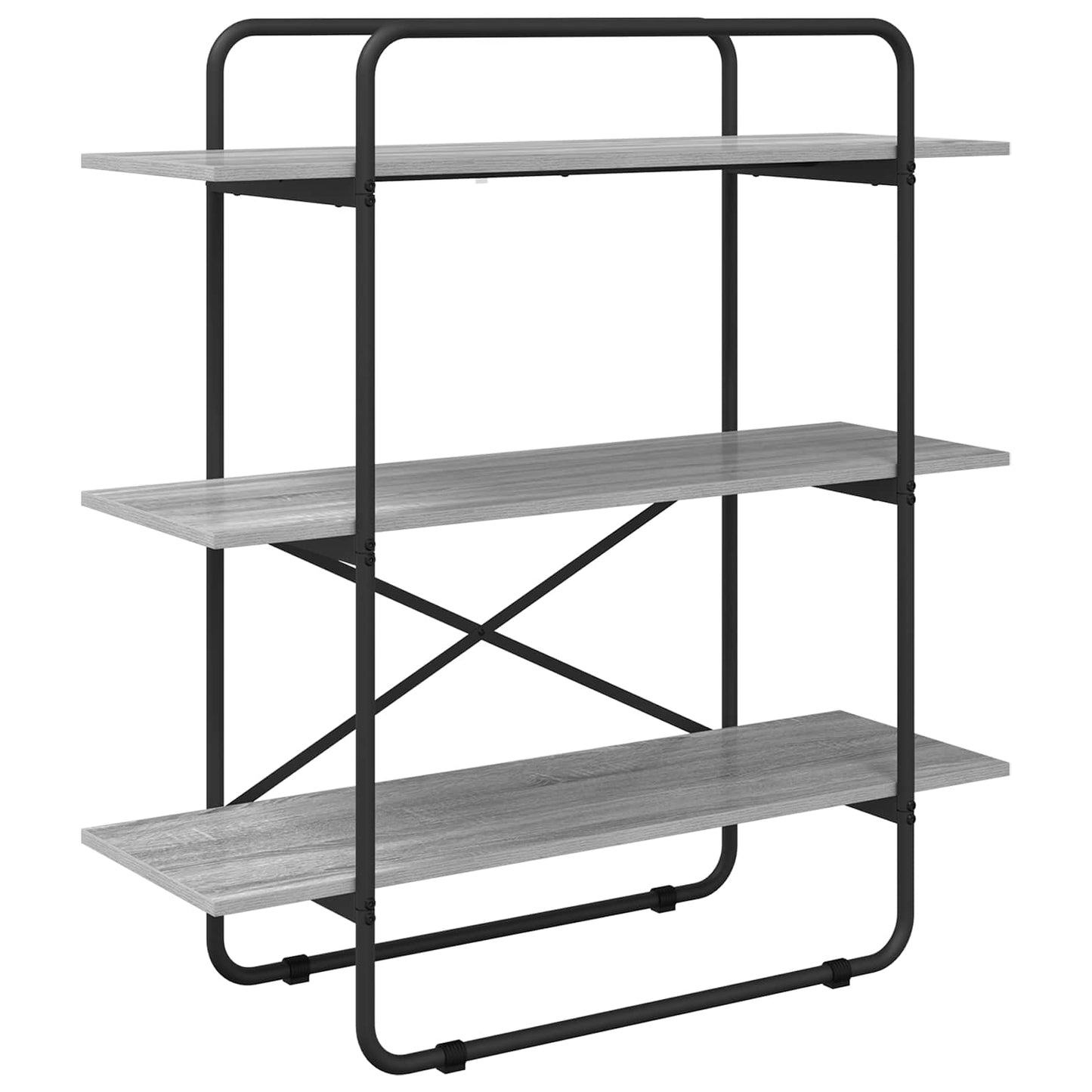 vidaXL Ράφι Βιβλίων 3 επίπεδα 100 x 35 x 105 εκ. PB Γκρι Sonoma